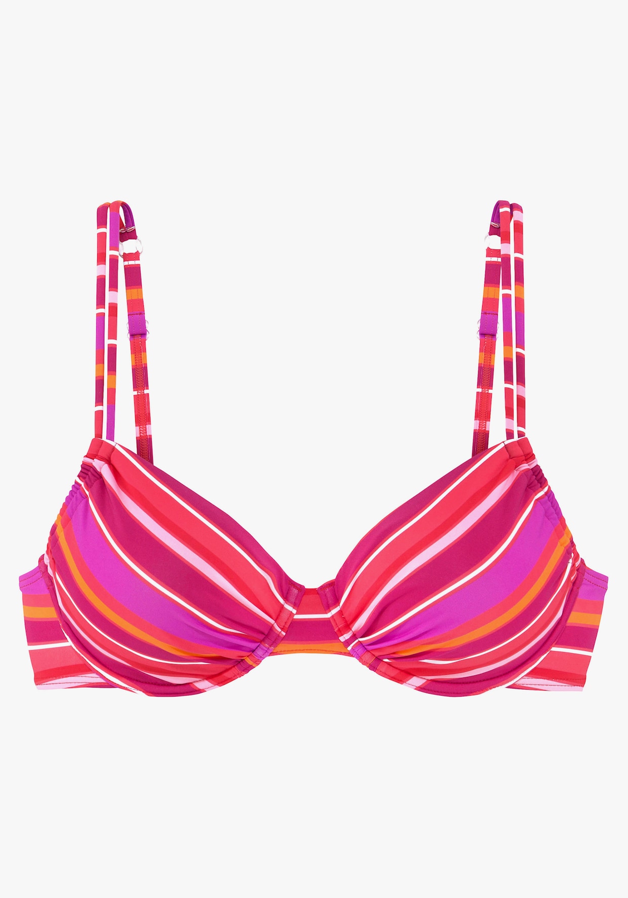 s.Oliver Haut de maillot de bain à armatures - fuchsia imprimé