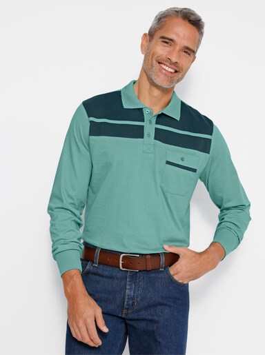 Poloshirt - salie/petrol