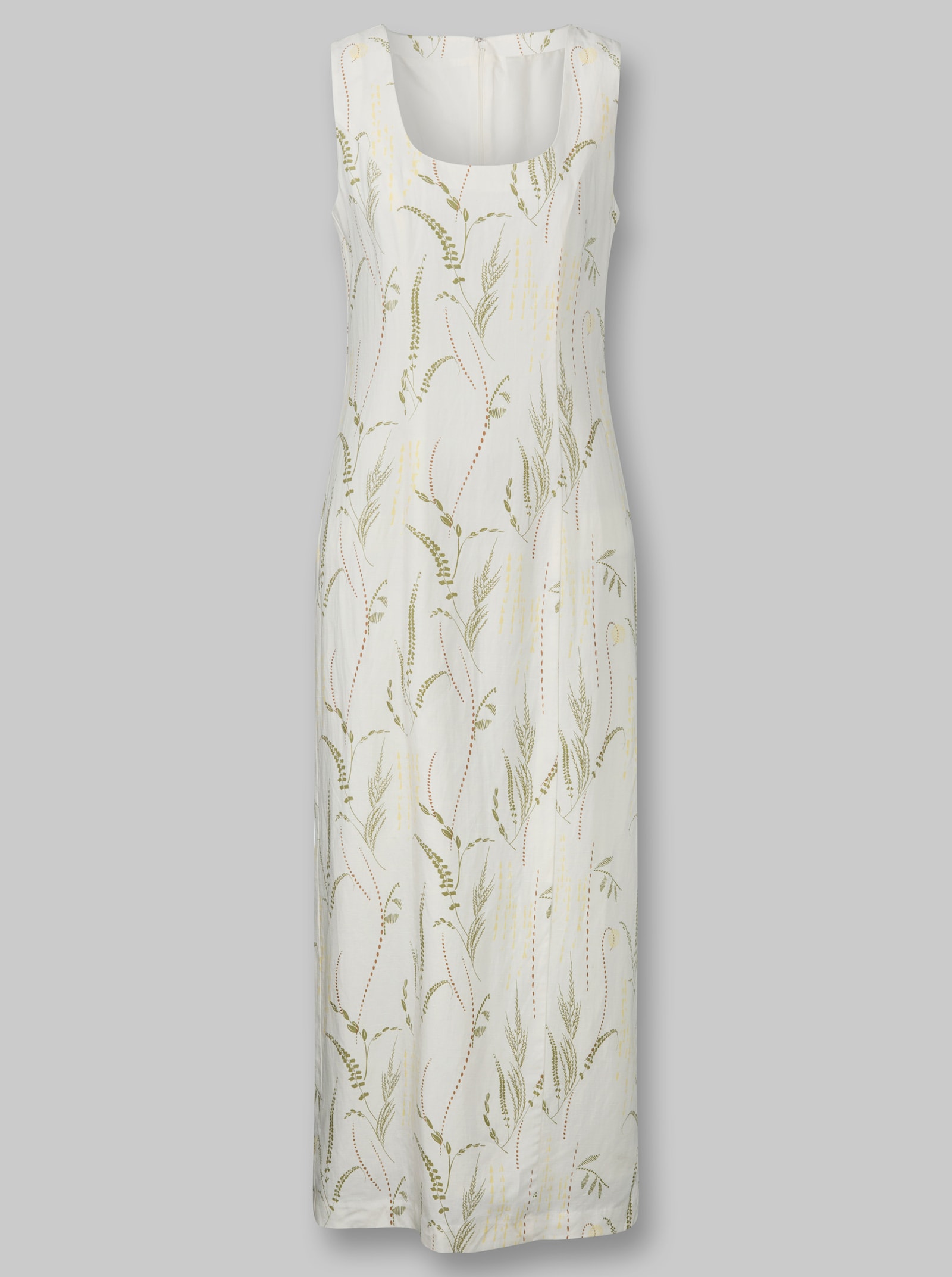 heine Druckkleid mit Karree-Ausschnitt - ecru-schilf-bedruckt