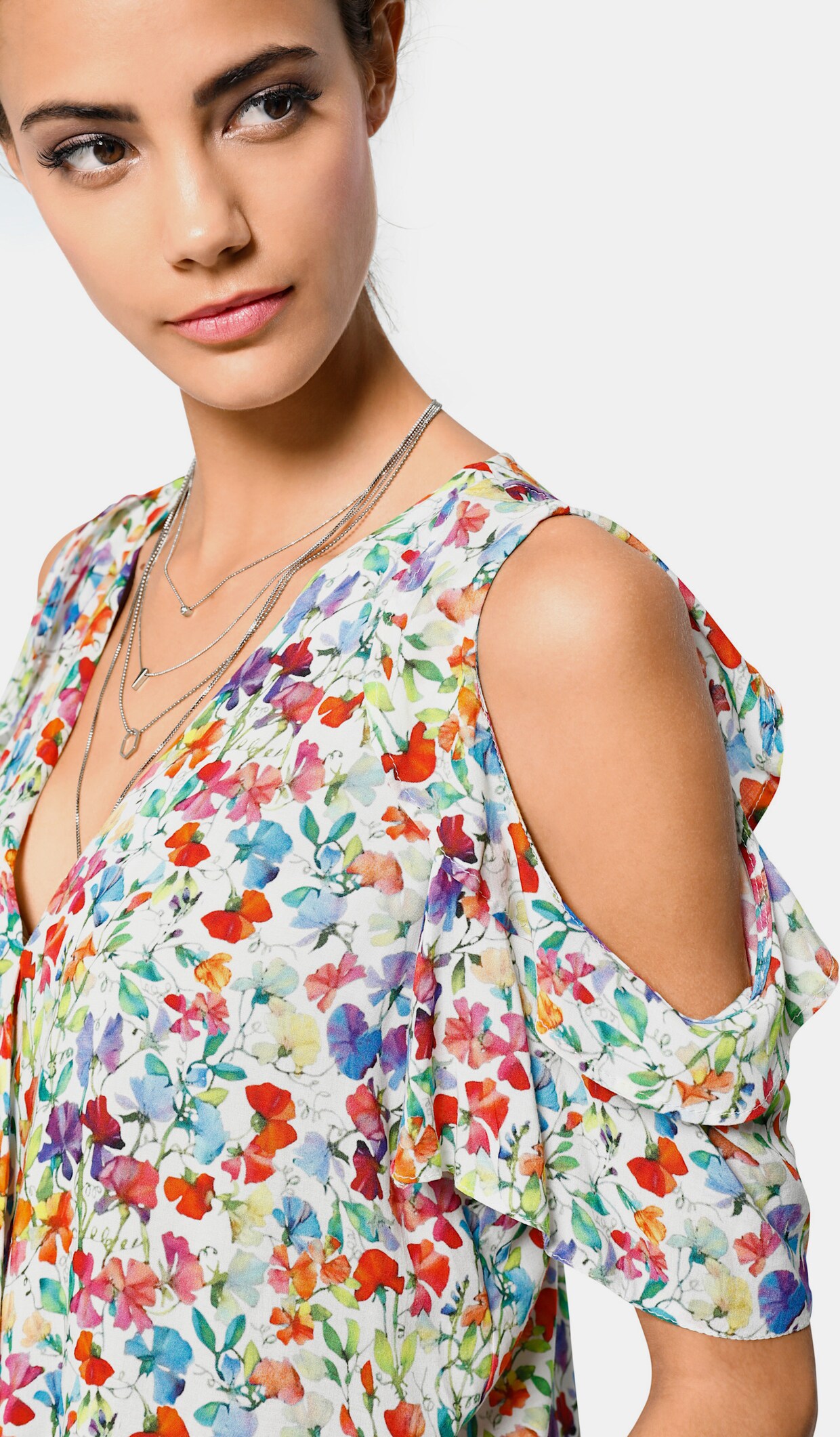 heine Druckbluse - weiß-bunt