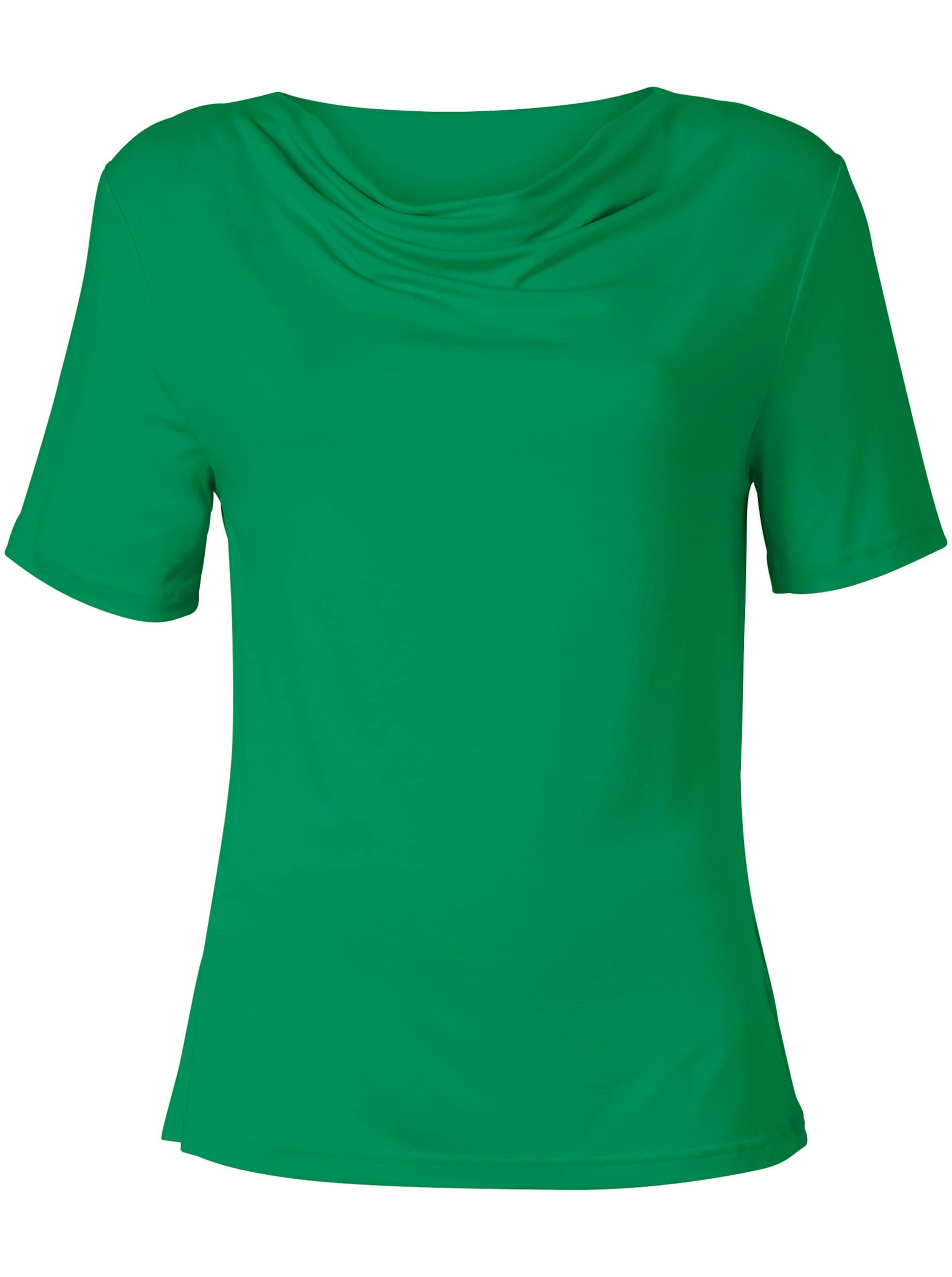 set for günstig Kaufen-Wasserfallshirt in grün von heine. Wasserfallshirt in grün von heine <![CDATA[Blickfang bei diesem femininen Shirt ist der fließende Wasserfall-Ausschnitt. Eingesetzte kurze Ärmel für eine tolle Passform. Sehr trageangenehme Viskose-Stretch-M