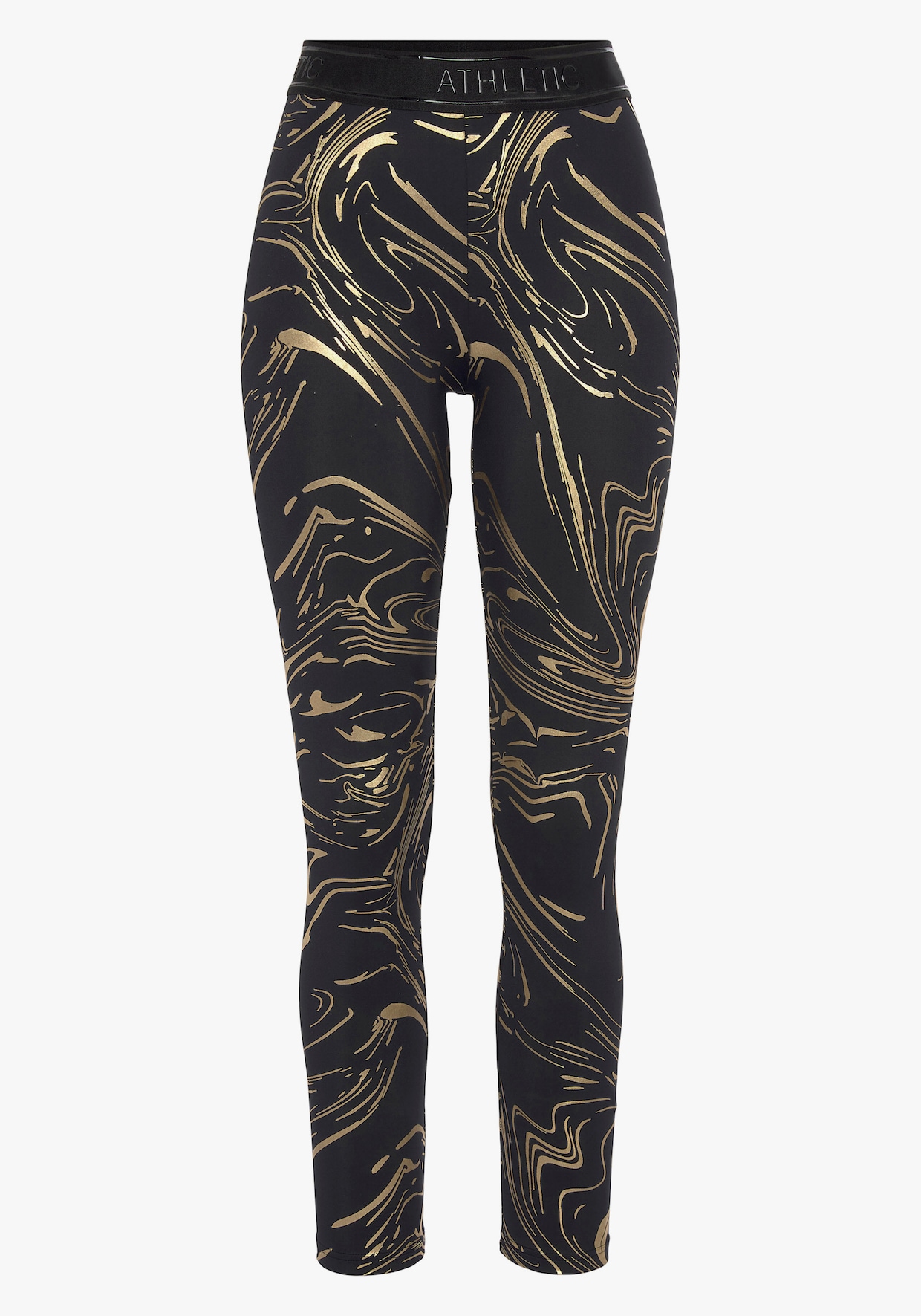 LASCANA ACTIVE Funktionsleggings - schwarz, gold