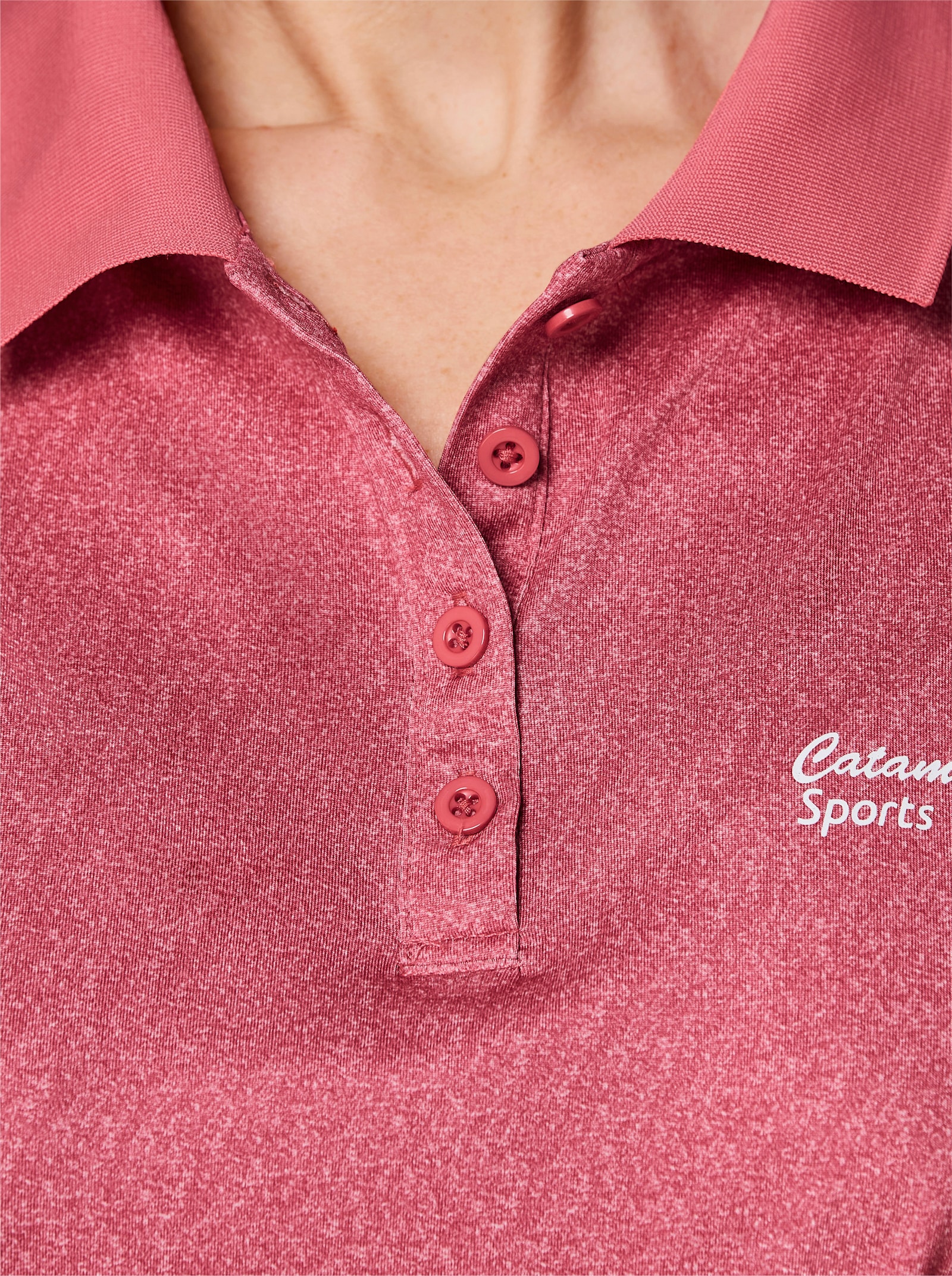 Catamaran Sports Funktionsshirt mit Seitenschlitzen - grapefruit-meliert