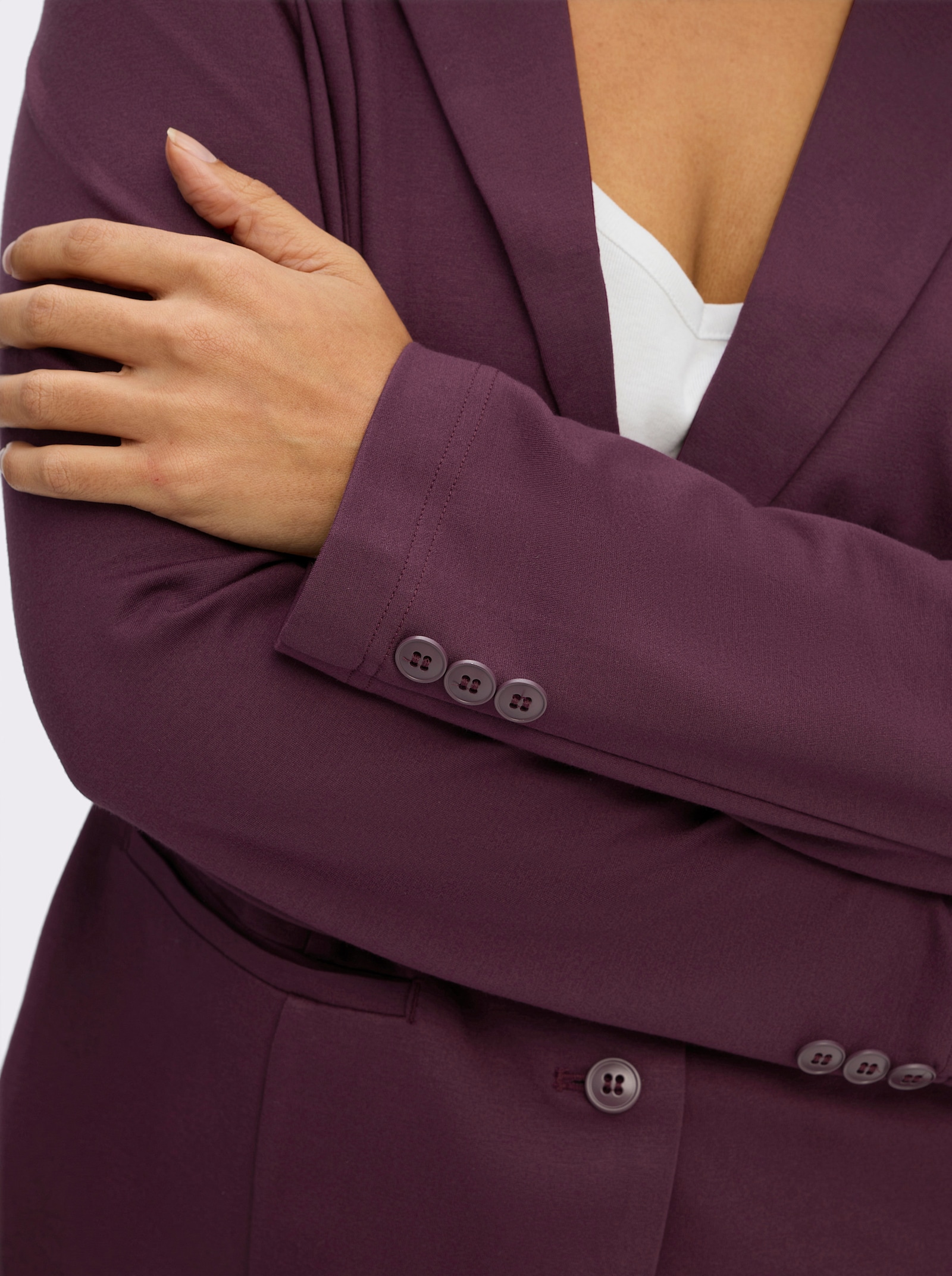 Jerseyblazer in Interlock-Qualität - burgund