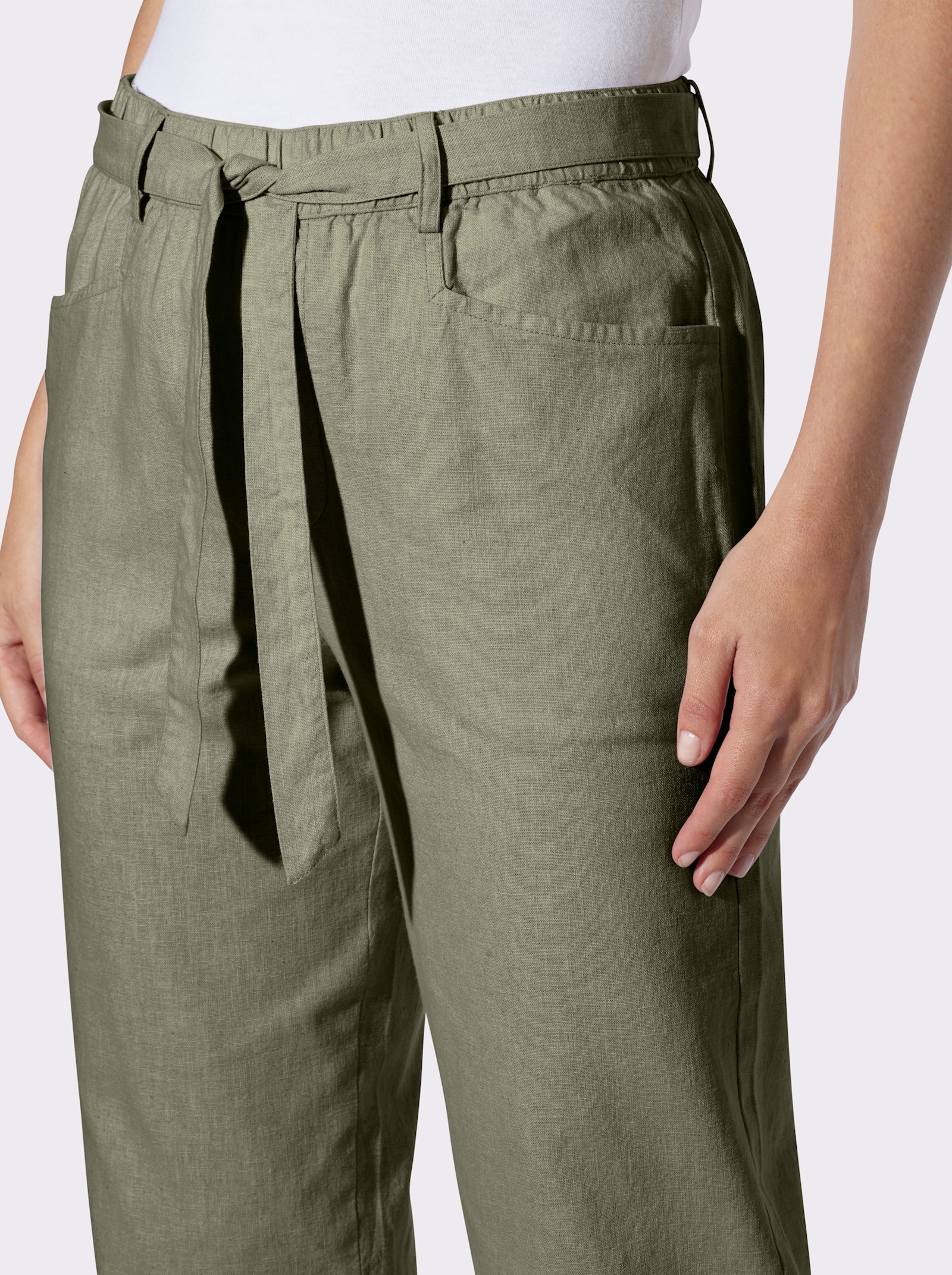 heine Schlupfhose mit Beinumschlag - khaki
