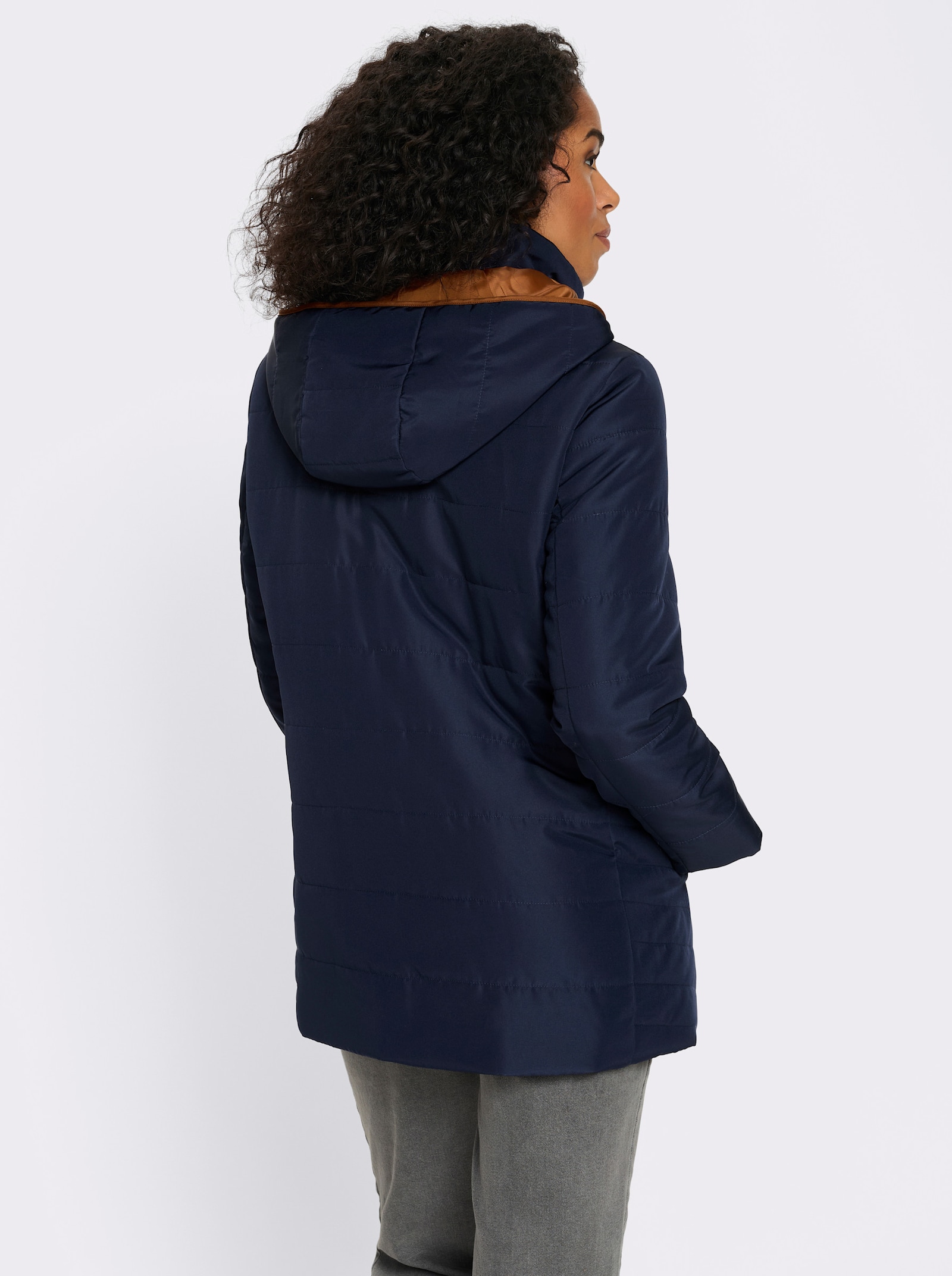 Steppjacke mit Rautensteppung - marine