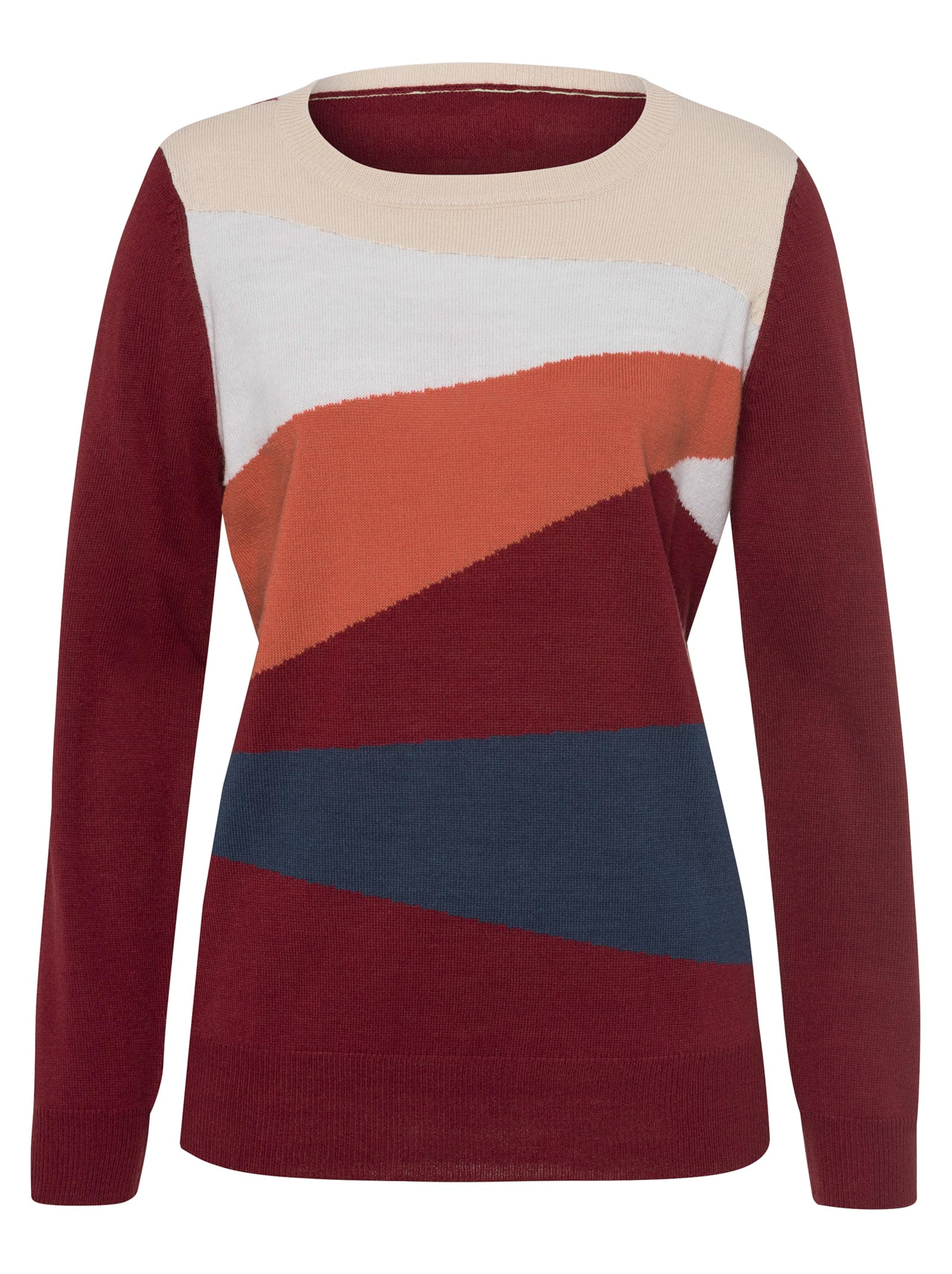 Pullover - bordeaux-gemustert