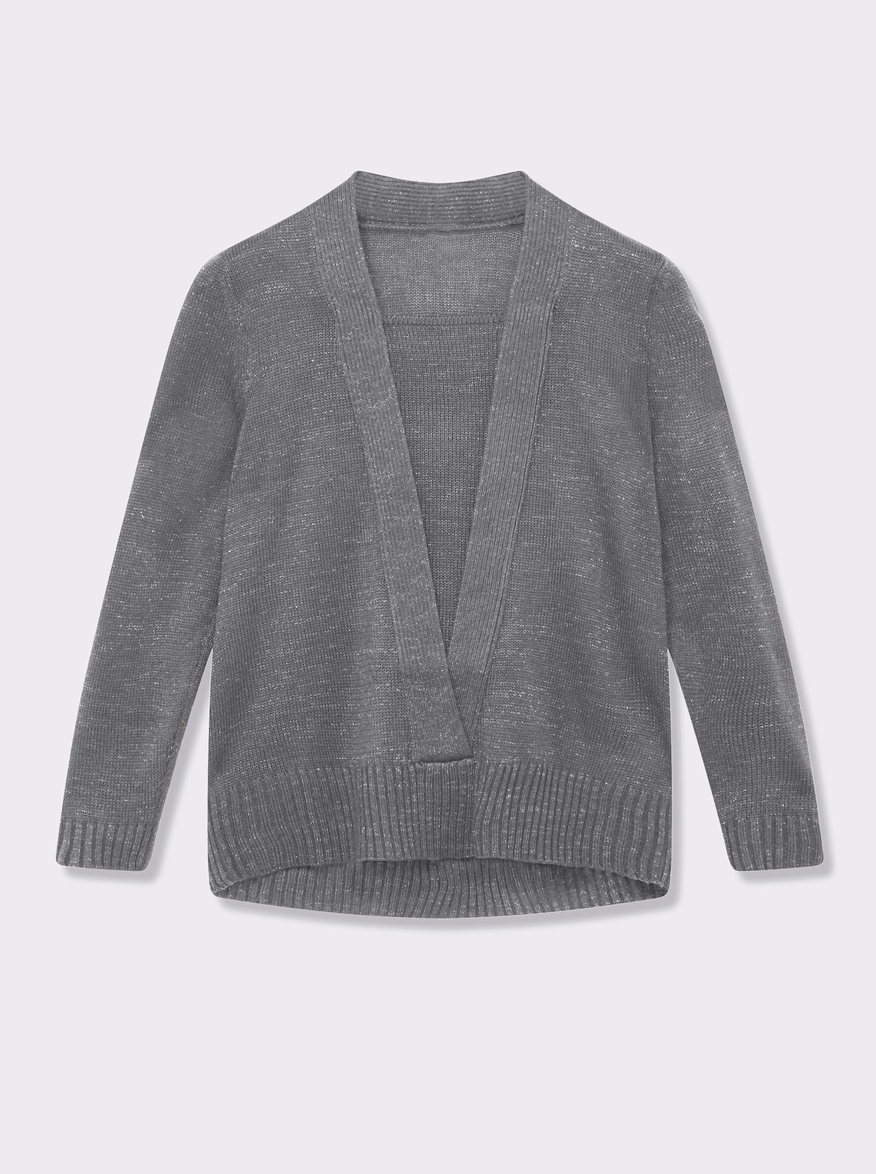 2-in-1-Pullover - grau-meliert