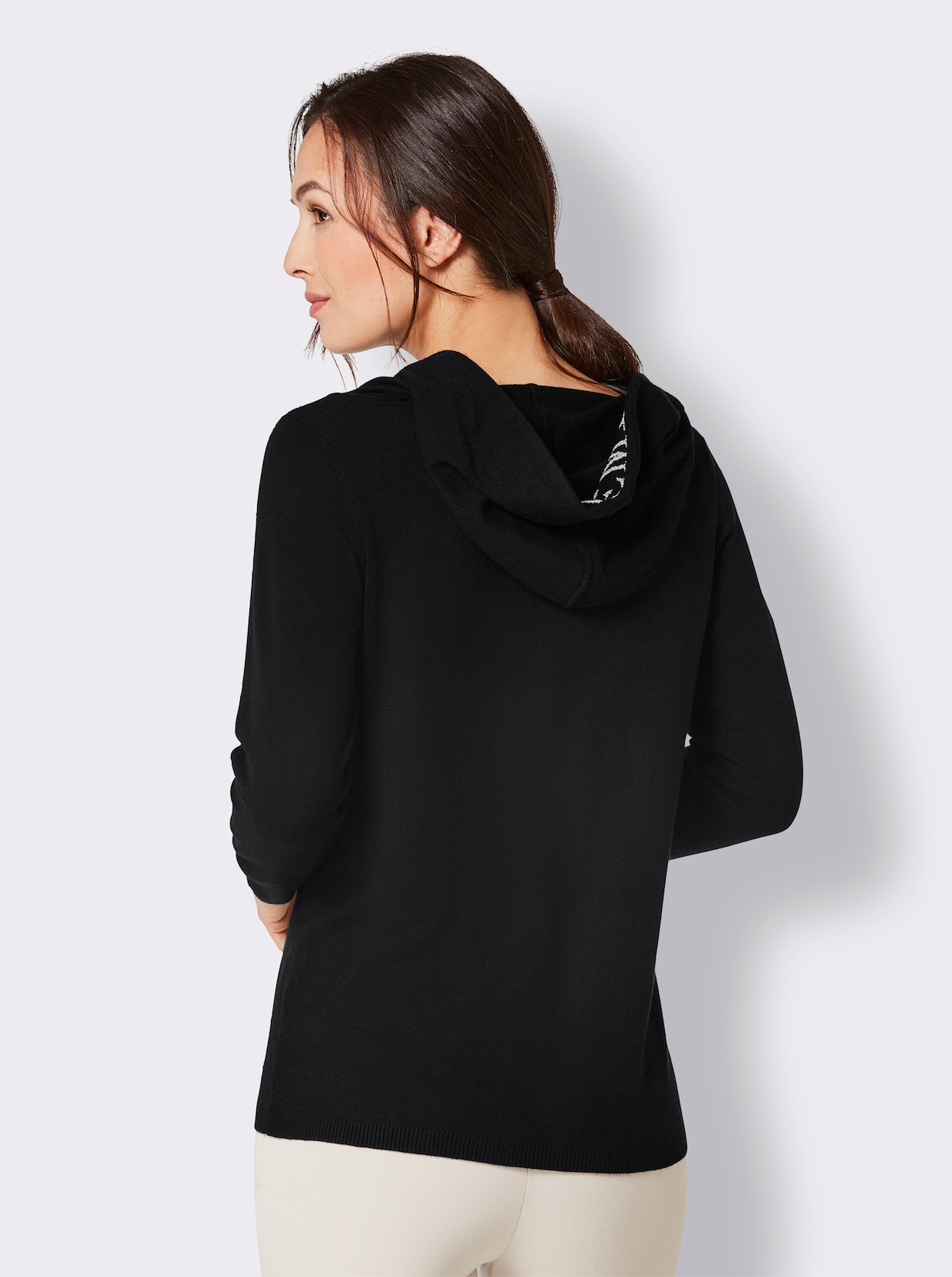 CREATION L PREMIUM Pull en tricot fin - noir