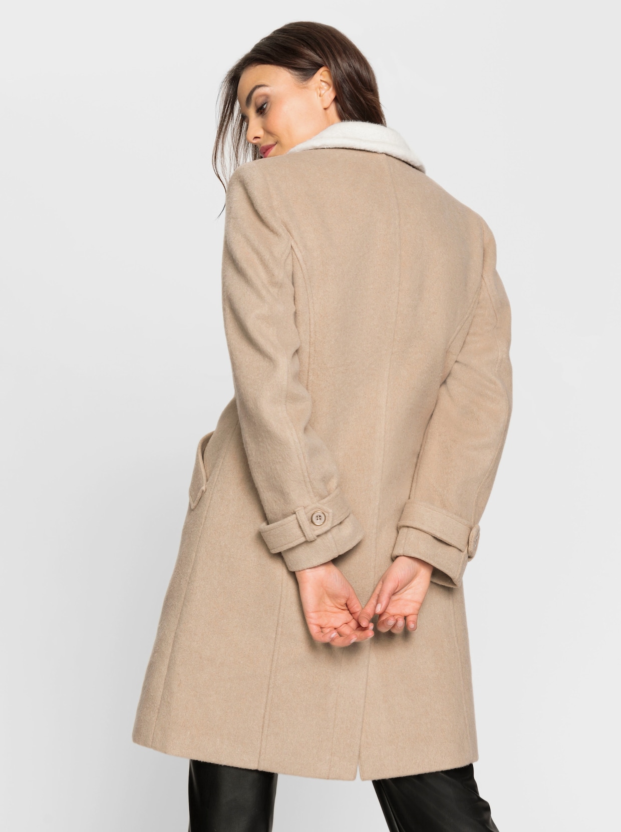heine Winterjas - beige-champagne gemêleerd