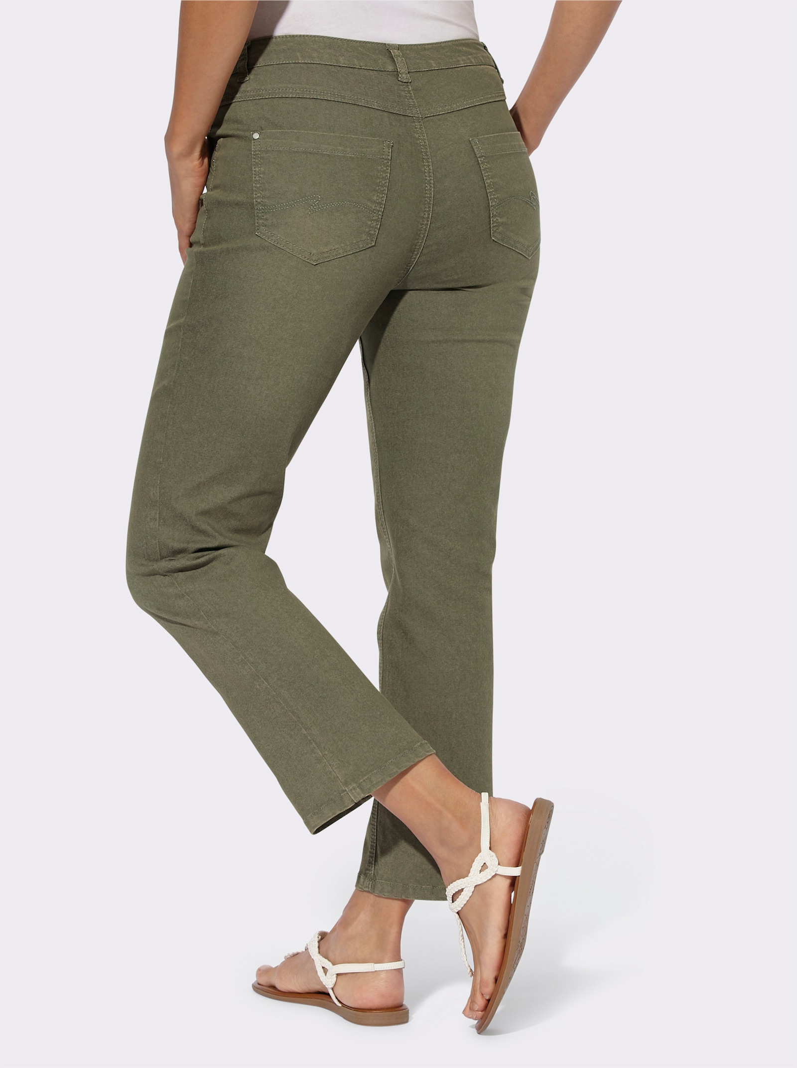 7/8-Jeans in 5-Pocket-Form - khaki