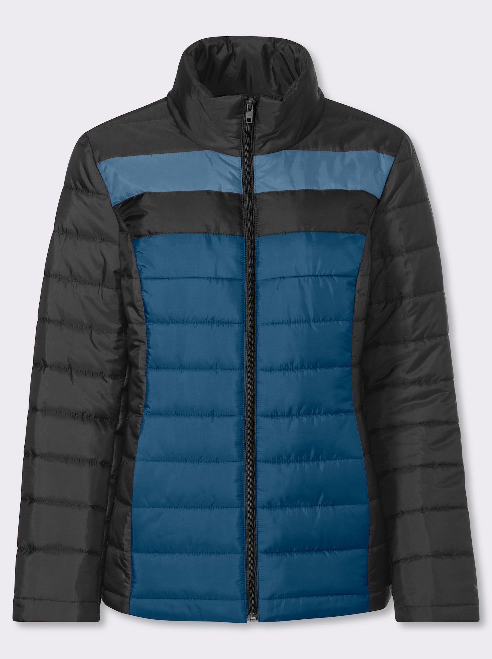 Steppjacke für kalte Wintertage geeignet - schwarz-jeansblau