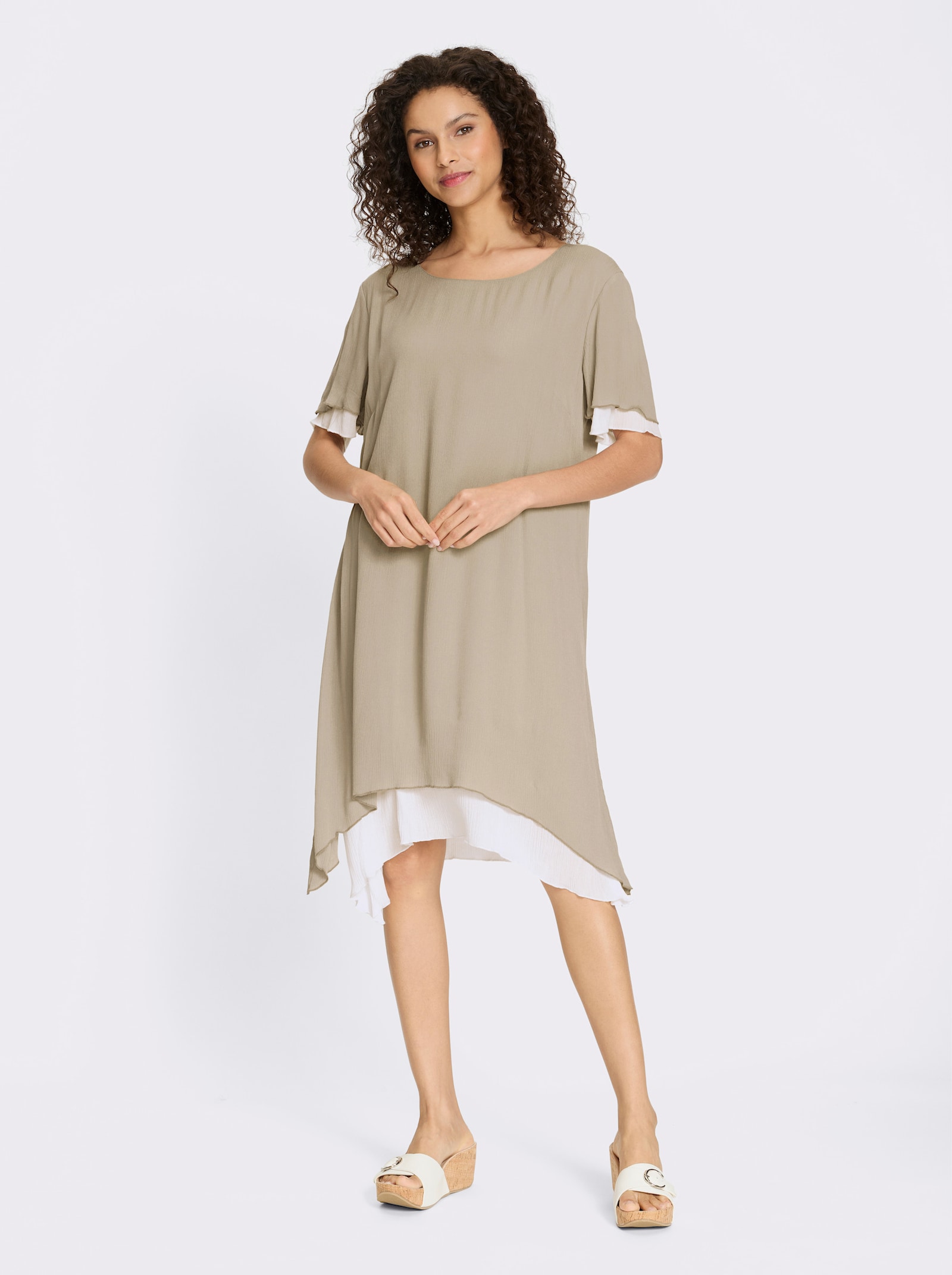 heine Sommerkleid im Lagen-Look - schlamm