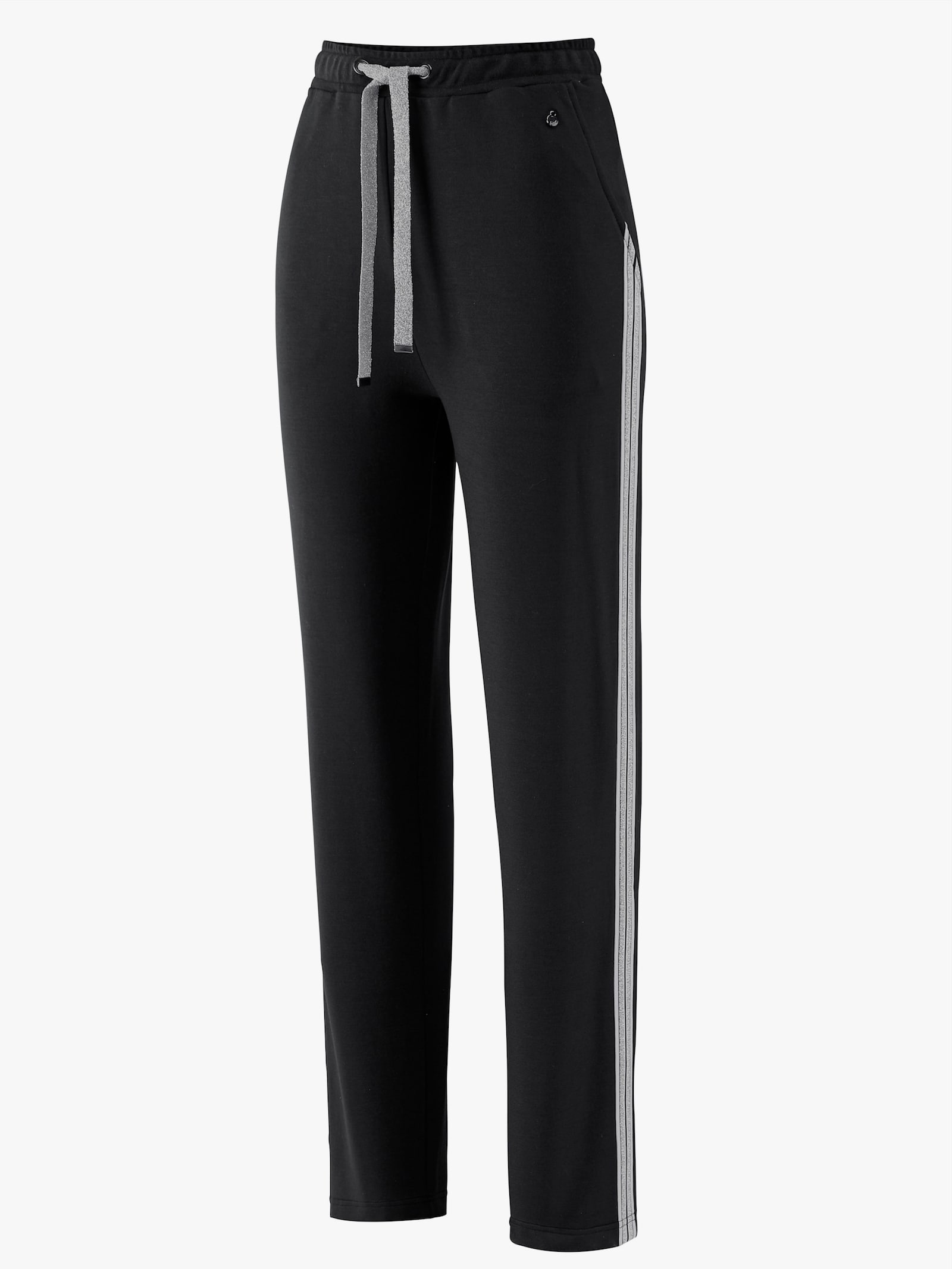 CREATION L PREMIUM Pantalon en modal et viscose - noir