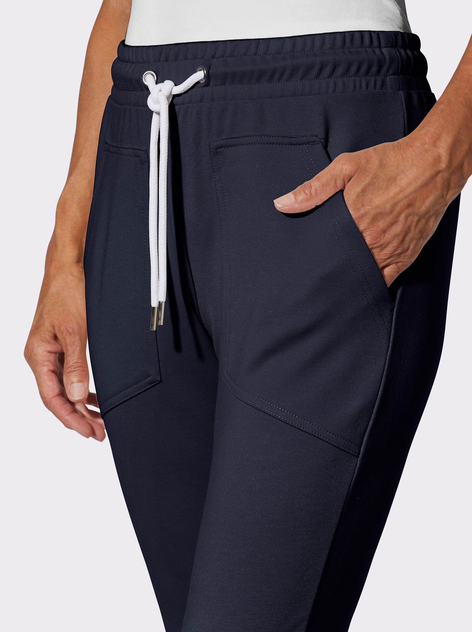 Jogg Pants mit Rundum-Dehnbund - marine