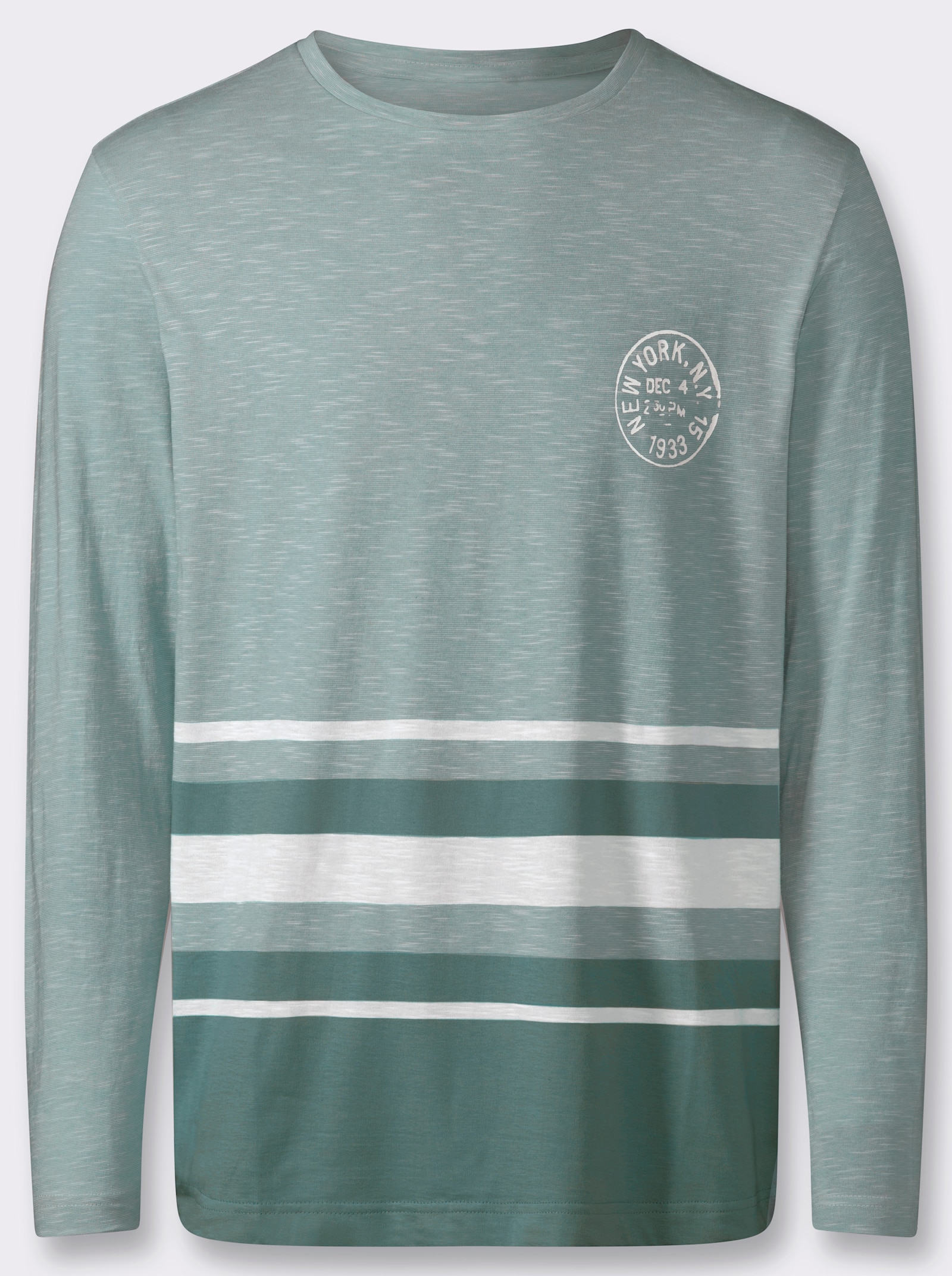 Langarmshirt in leicht strukturierter Jersey-Qualität - jade