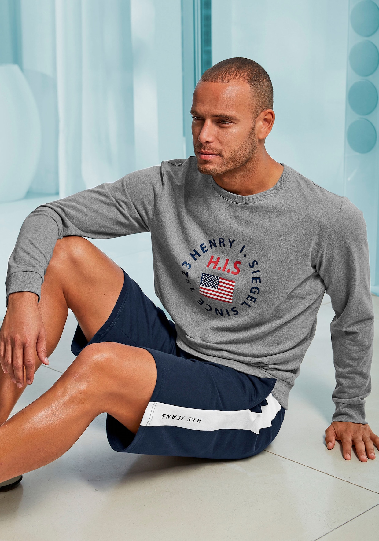 H.I.S Sweatshort - navy