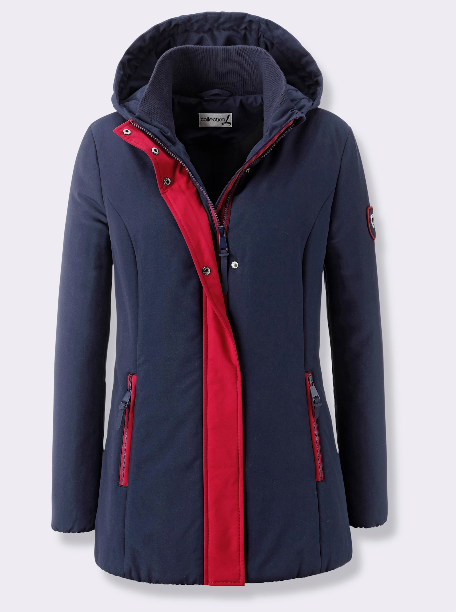 Jacke mit weitenregulierbarer Kapuze - marine