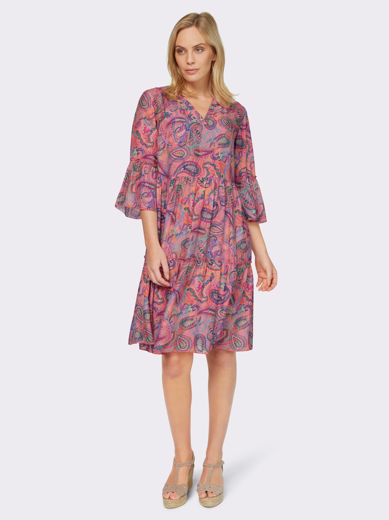 heine Jurk met print - flamingo/pink bedrukt