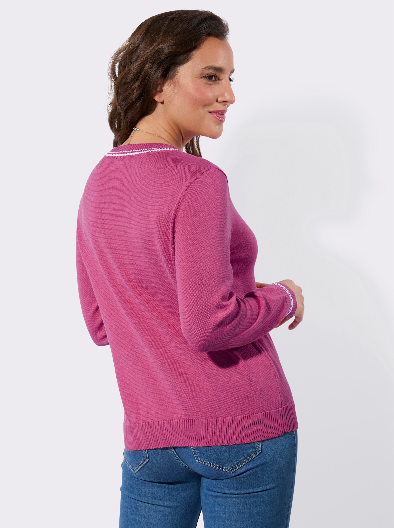 Baumwollpullover mit Kontraststreifen - erika