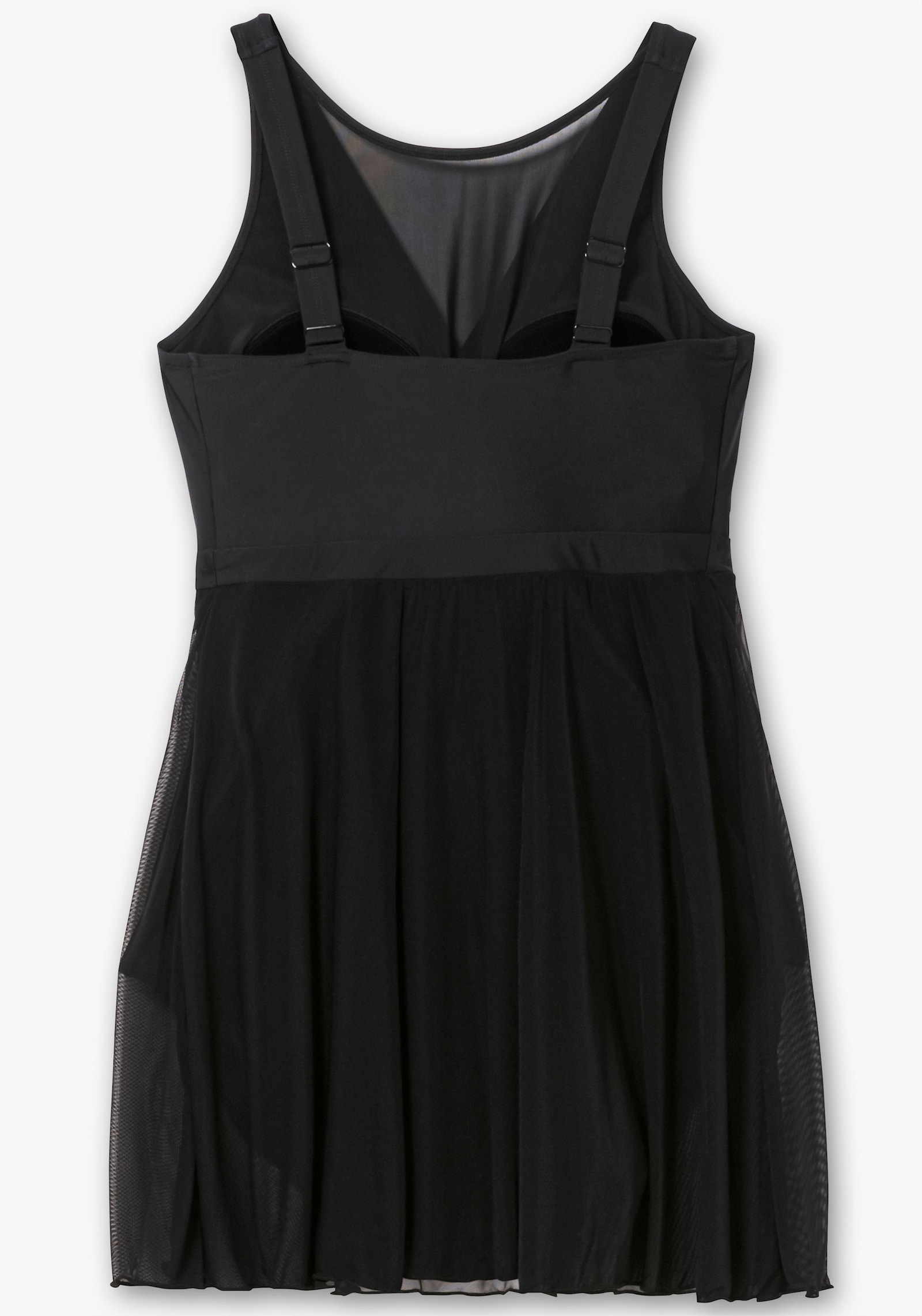 sheego Badekleid in Wickeloptik - schwarz