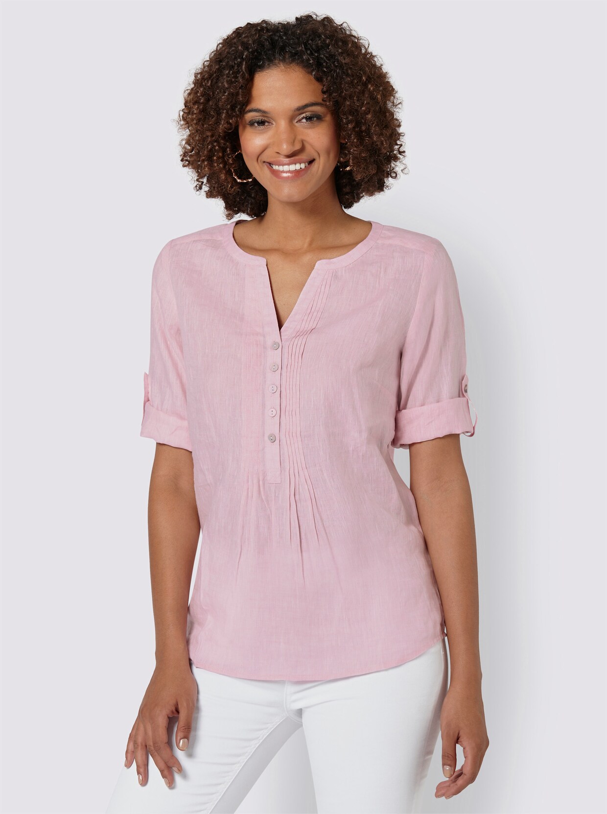Linnen blouse - roze