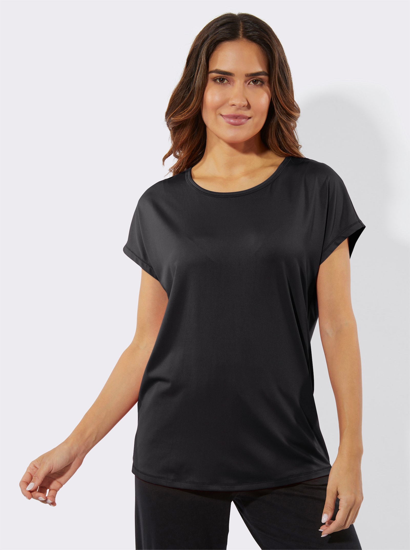 Tričko s kulatým výstřihem pro sport a volný čas - černá