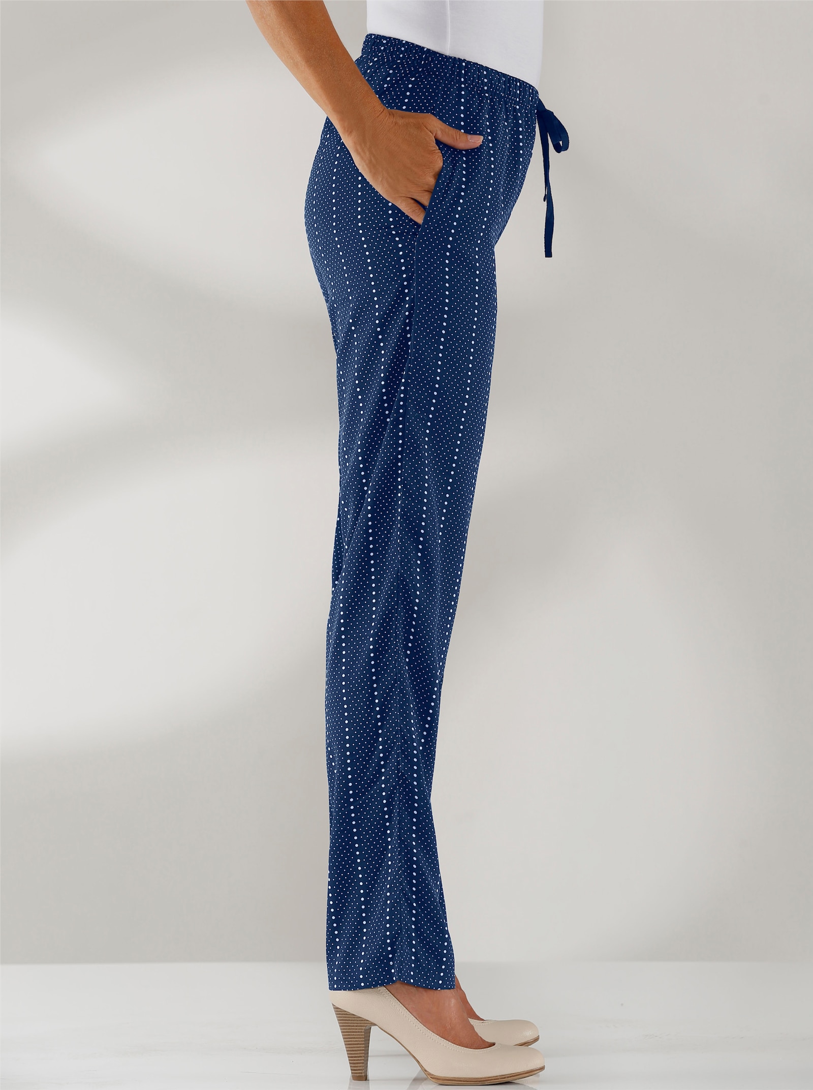 Nohavice na gumu, elastický pás po obvode - Námorníctvo so závitom