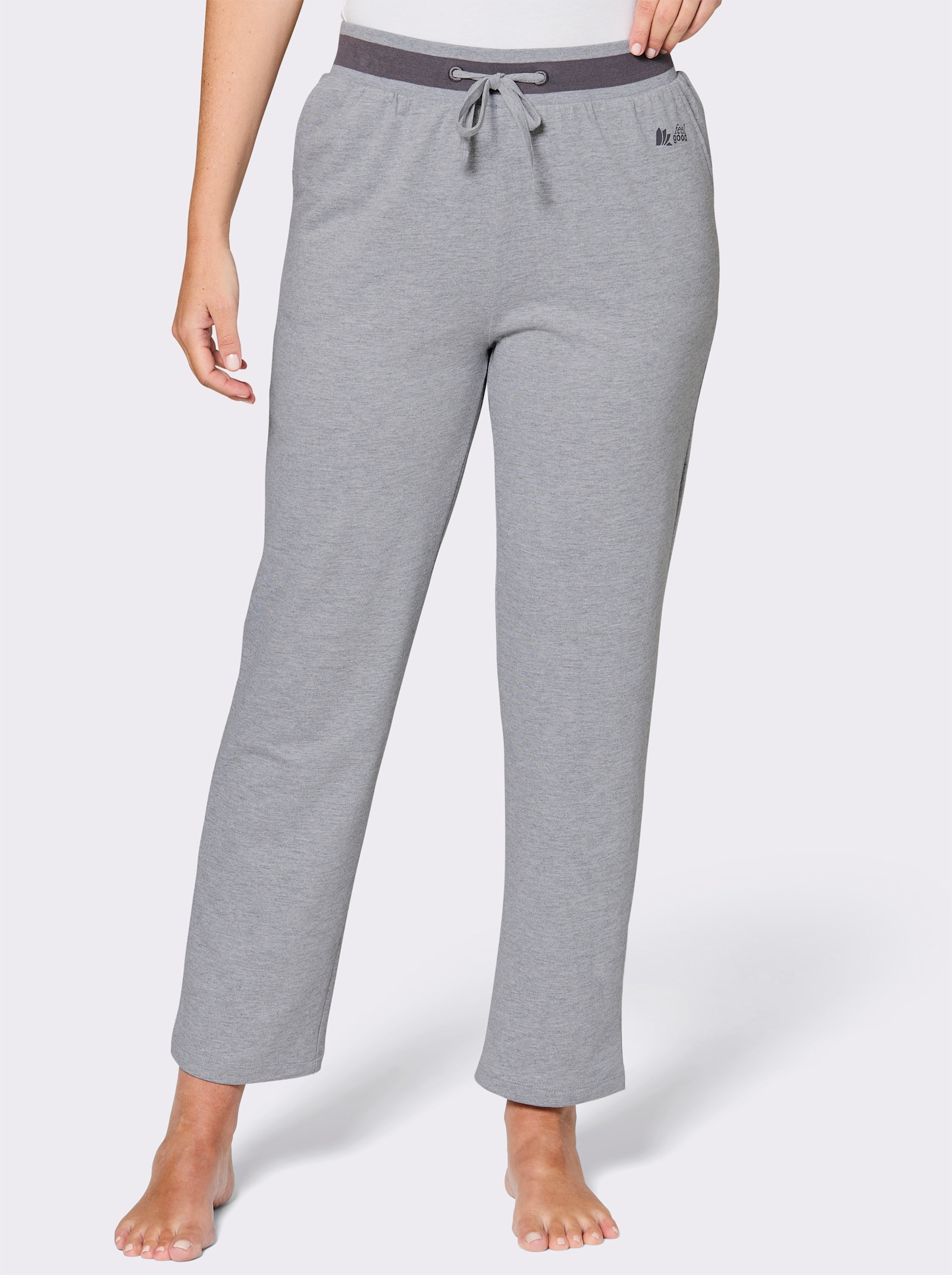 feel good Dehnbund-Hose - grau-meliert-anthrazit