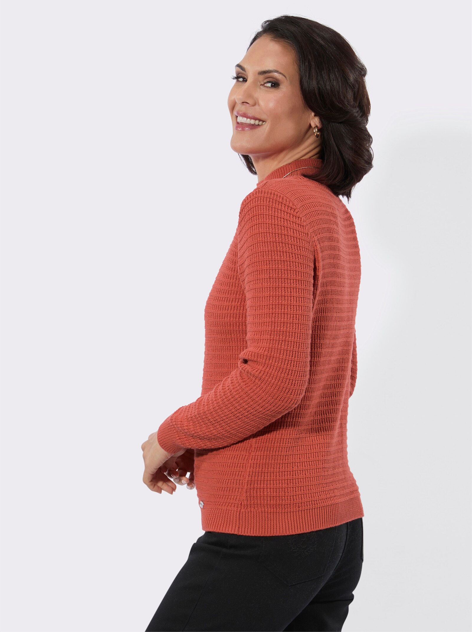 Stehkragenpullover - terra