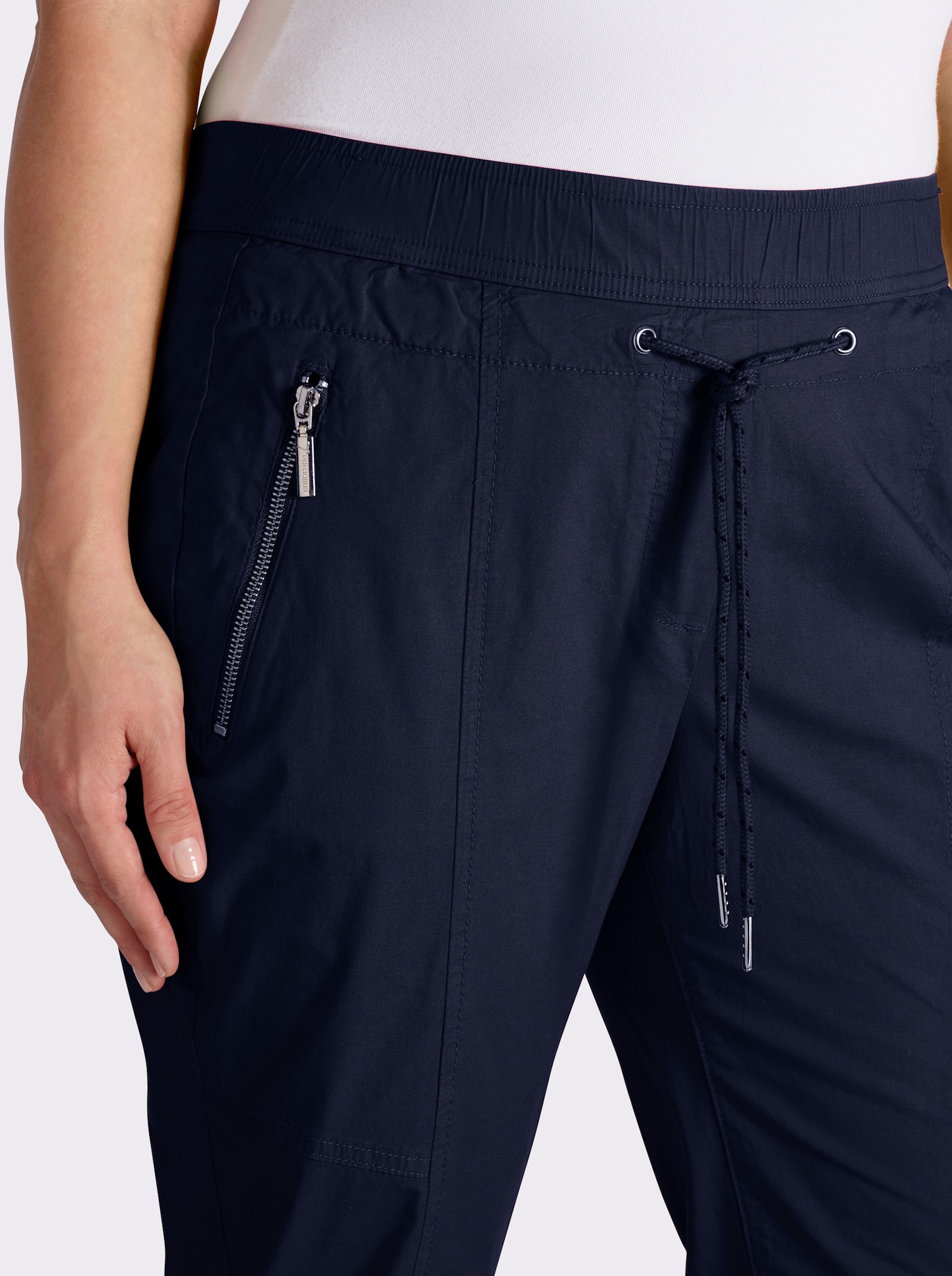  7/8-Hose mit Reißverschluss-Taschen - marine