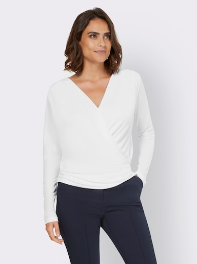 heine Wickelshirt mit Langarm - ecru