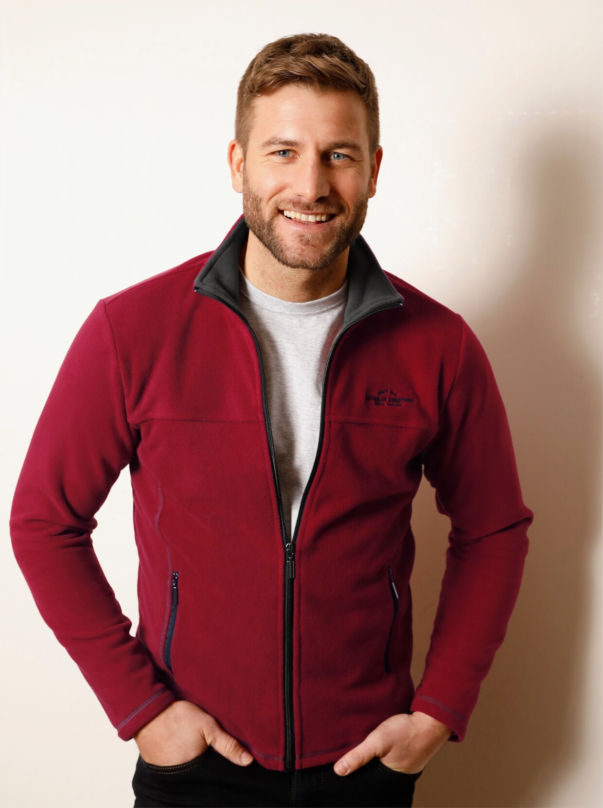 Catamaran Fleece-Jacke - dunkelrot