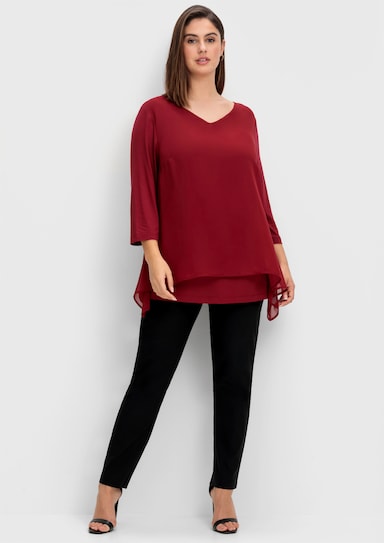 sheego Blusenshirt - rubinrot