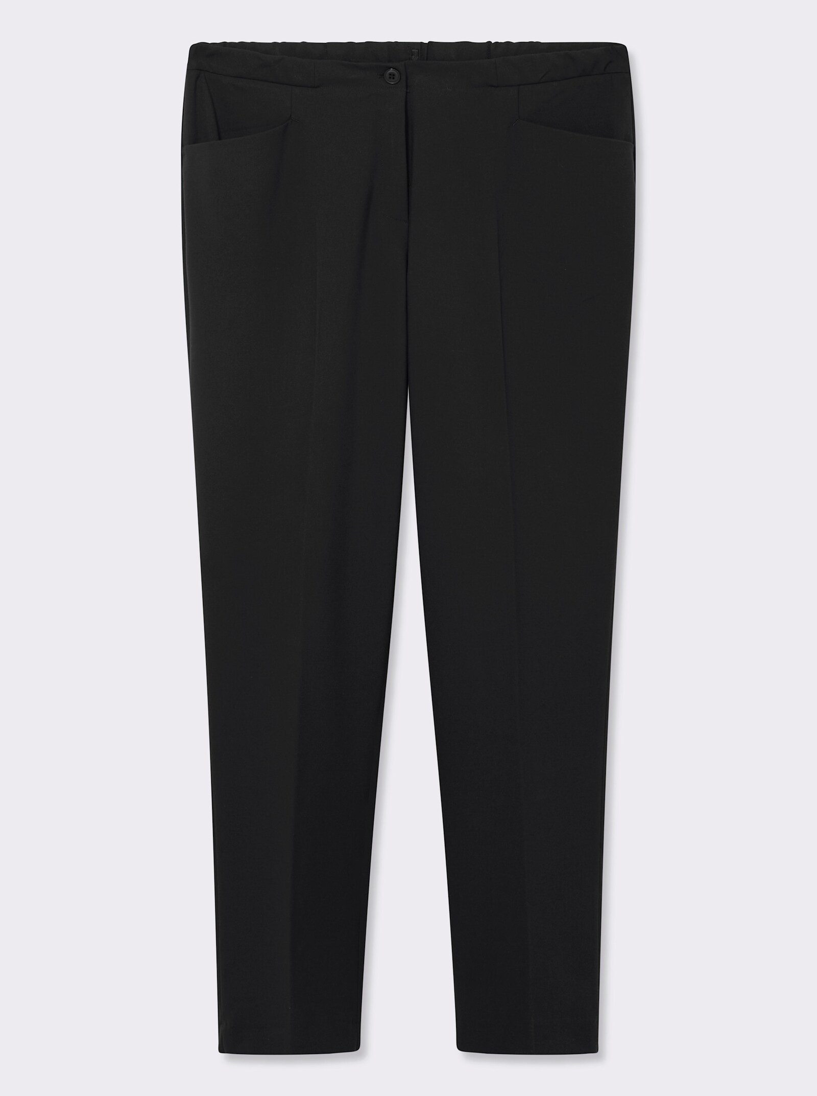 Come on Bügelfaltenhose in Bauch-weg-Form - schwarz