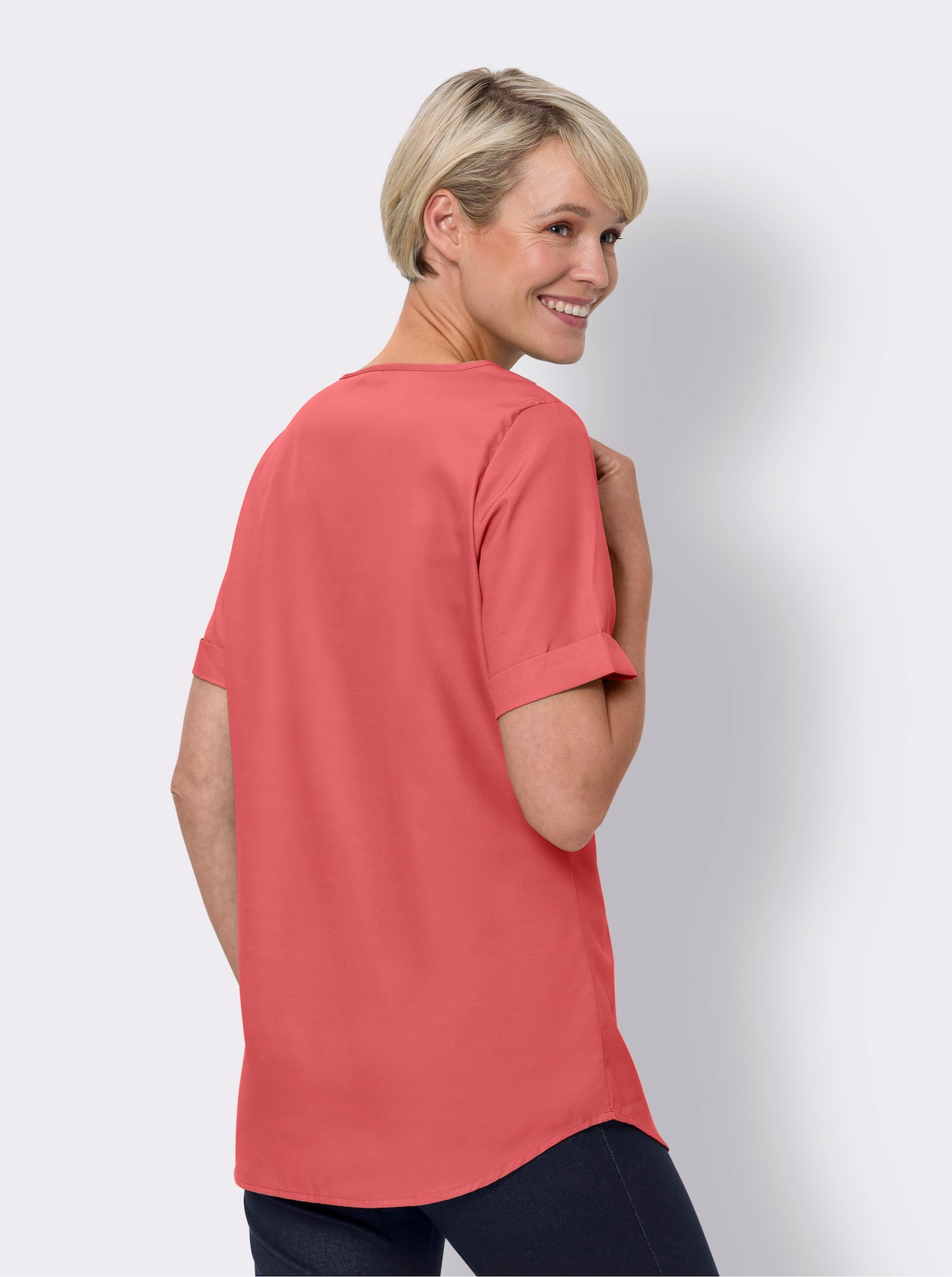 Longline blouse - koraal