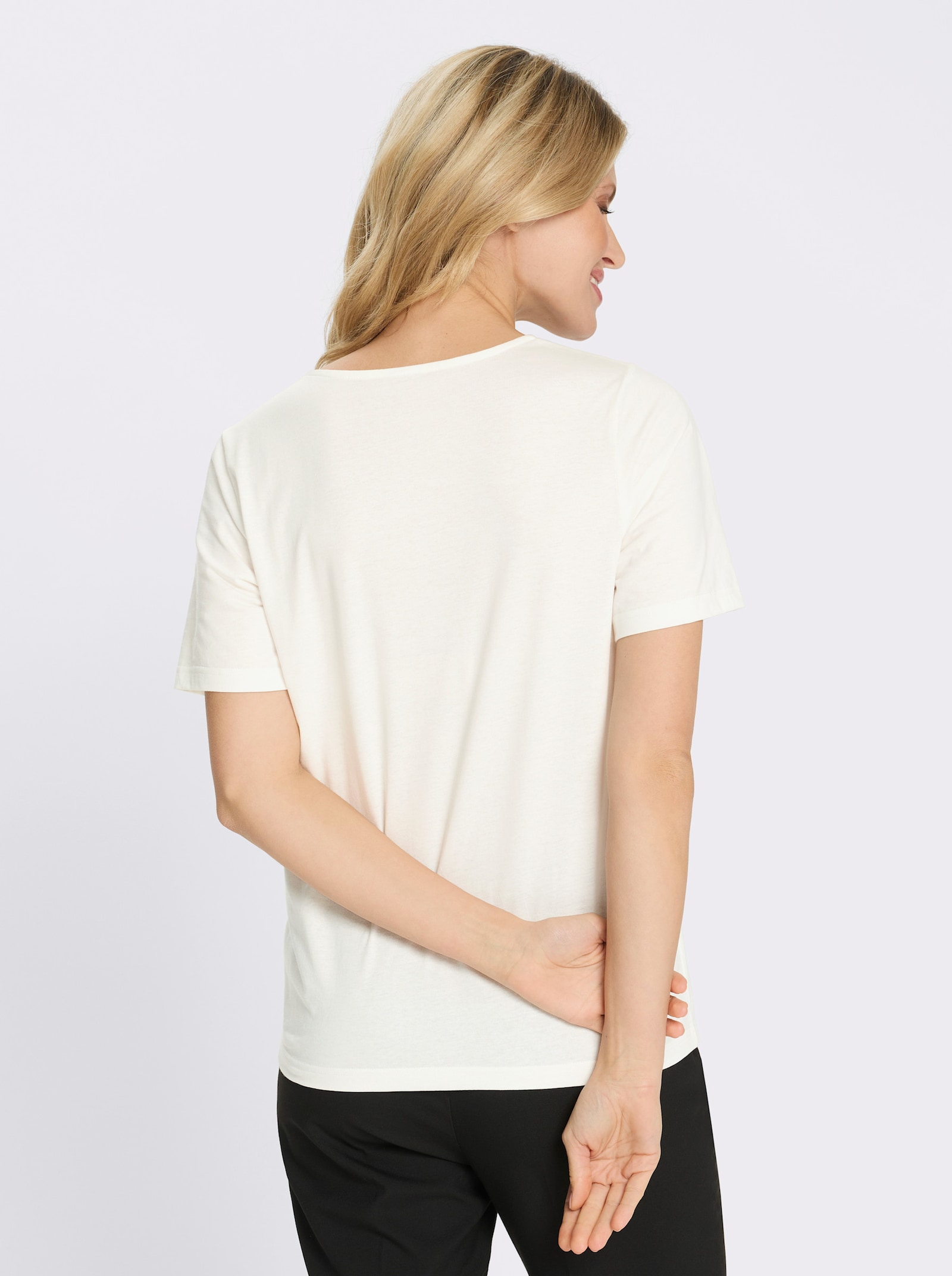 Spitzenshirt aus reiner Baumwolle - ecru