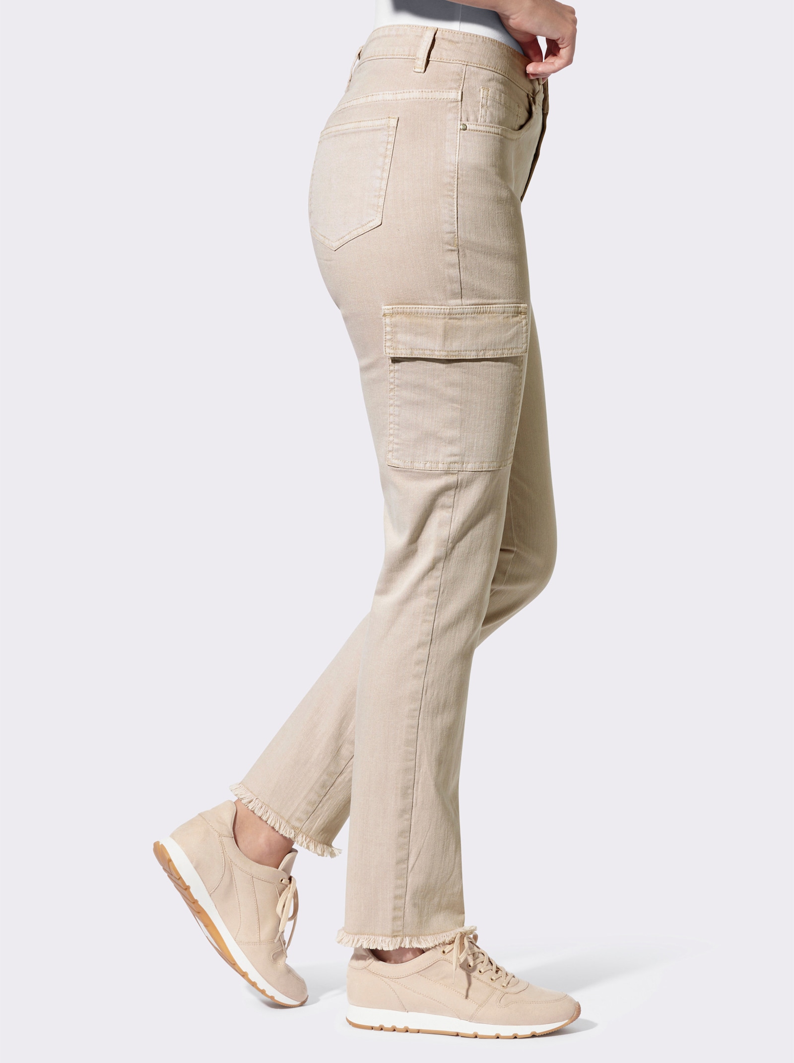 heine Hose mit Cargotaschen - sand