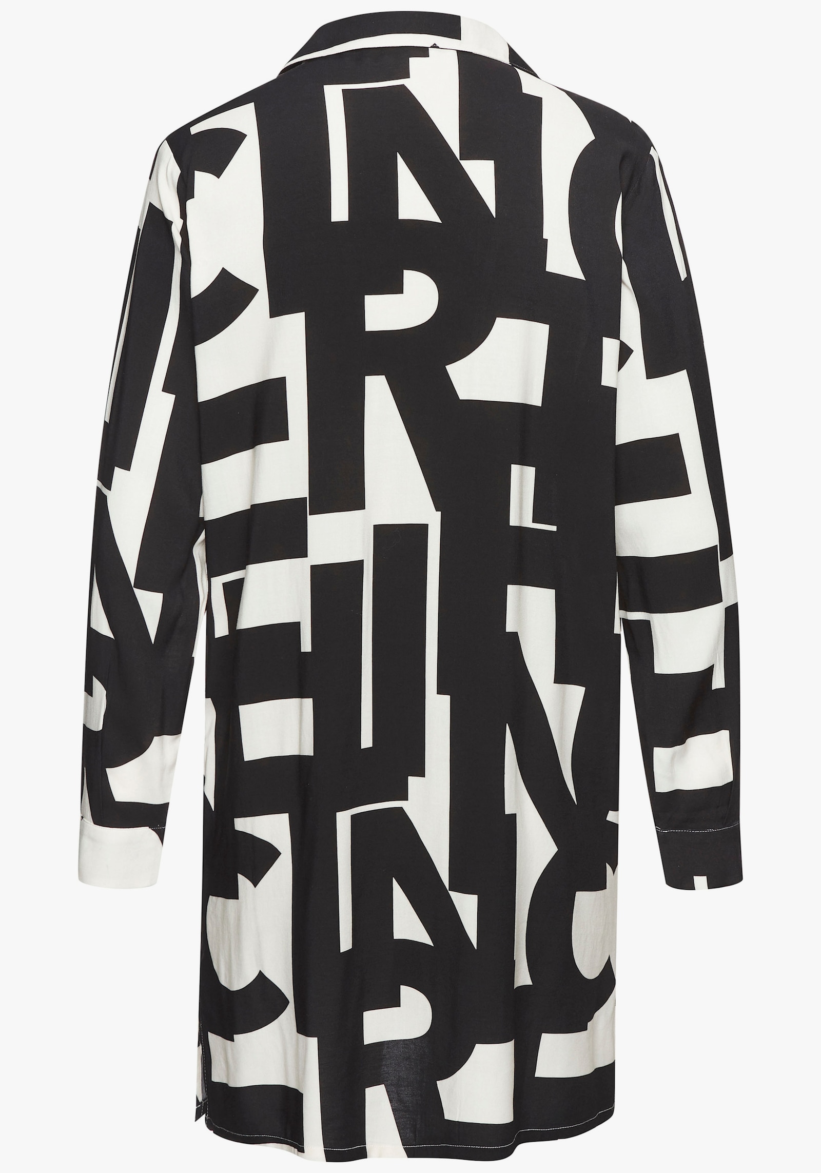 French Connection Nachthemd - schwarz-weiß-gemustert