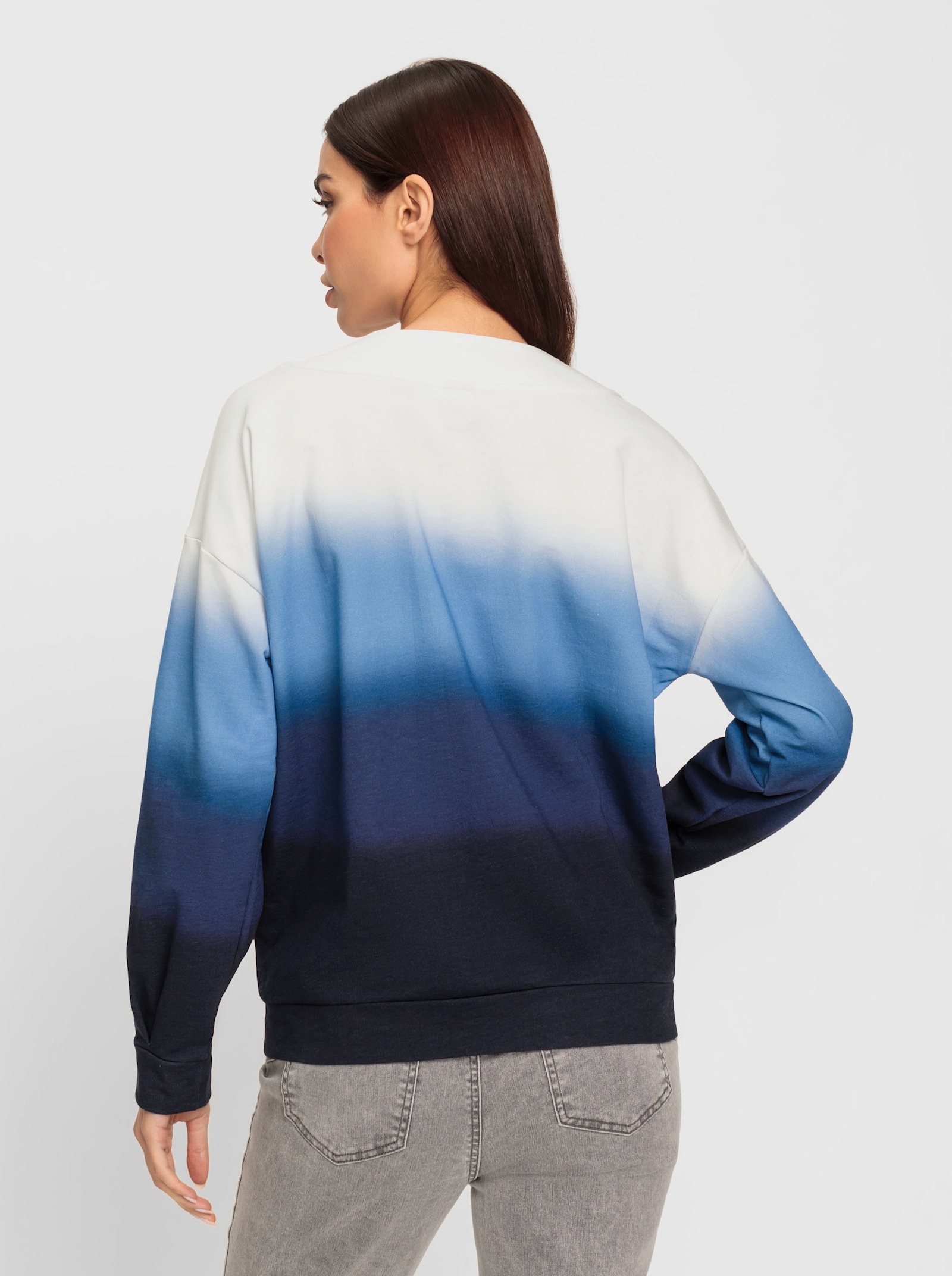 heine Sweatshirt avec inscription - marine-écru à motifs