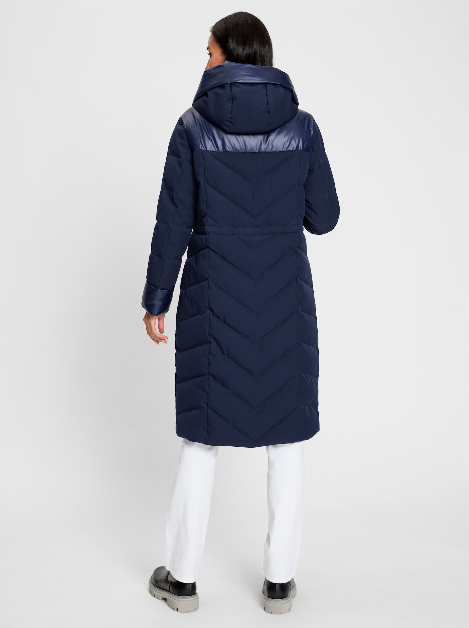 heine Manteau matelassé avec coulisse - marine