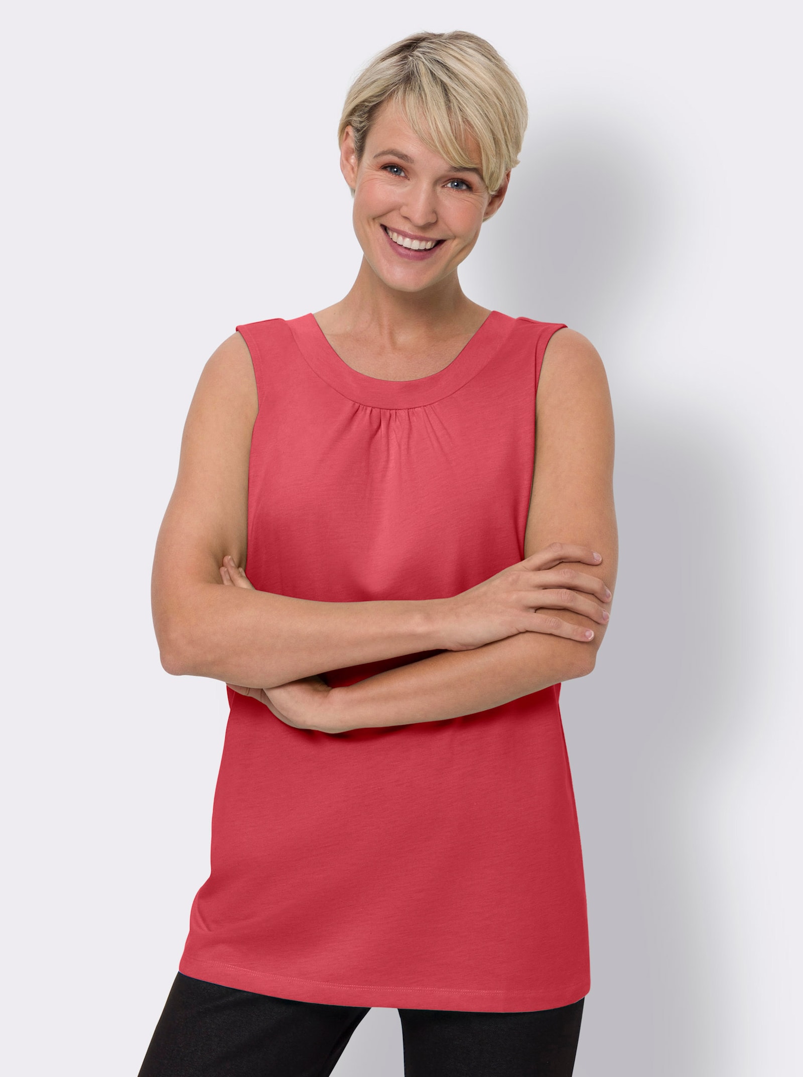 Longtop in A-Linie - hummer-meliert