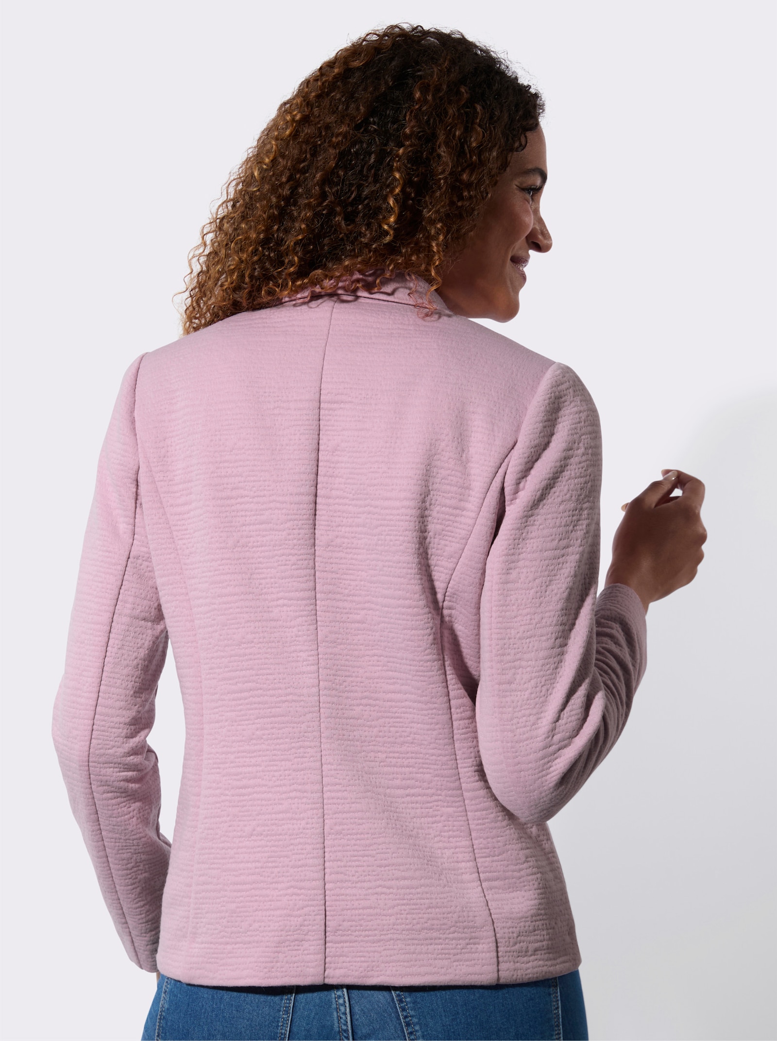 Žerzejový blejzr z interlokové pleteniny - růžová