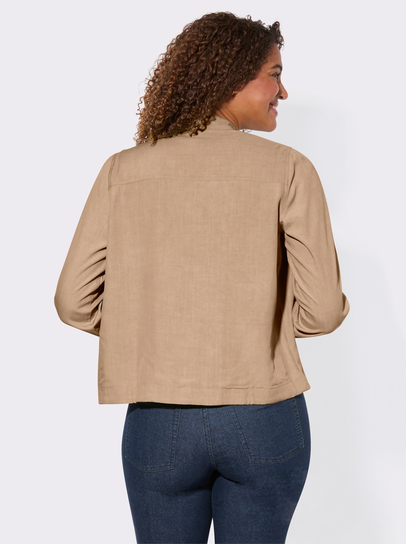 Blusenjacke in Oversize-Form - camel