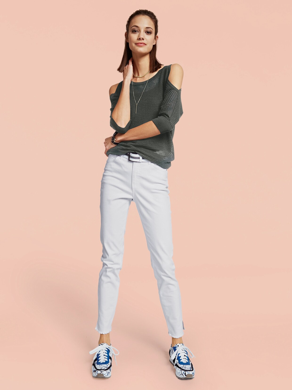 heine Longpullover - oliv