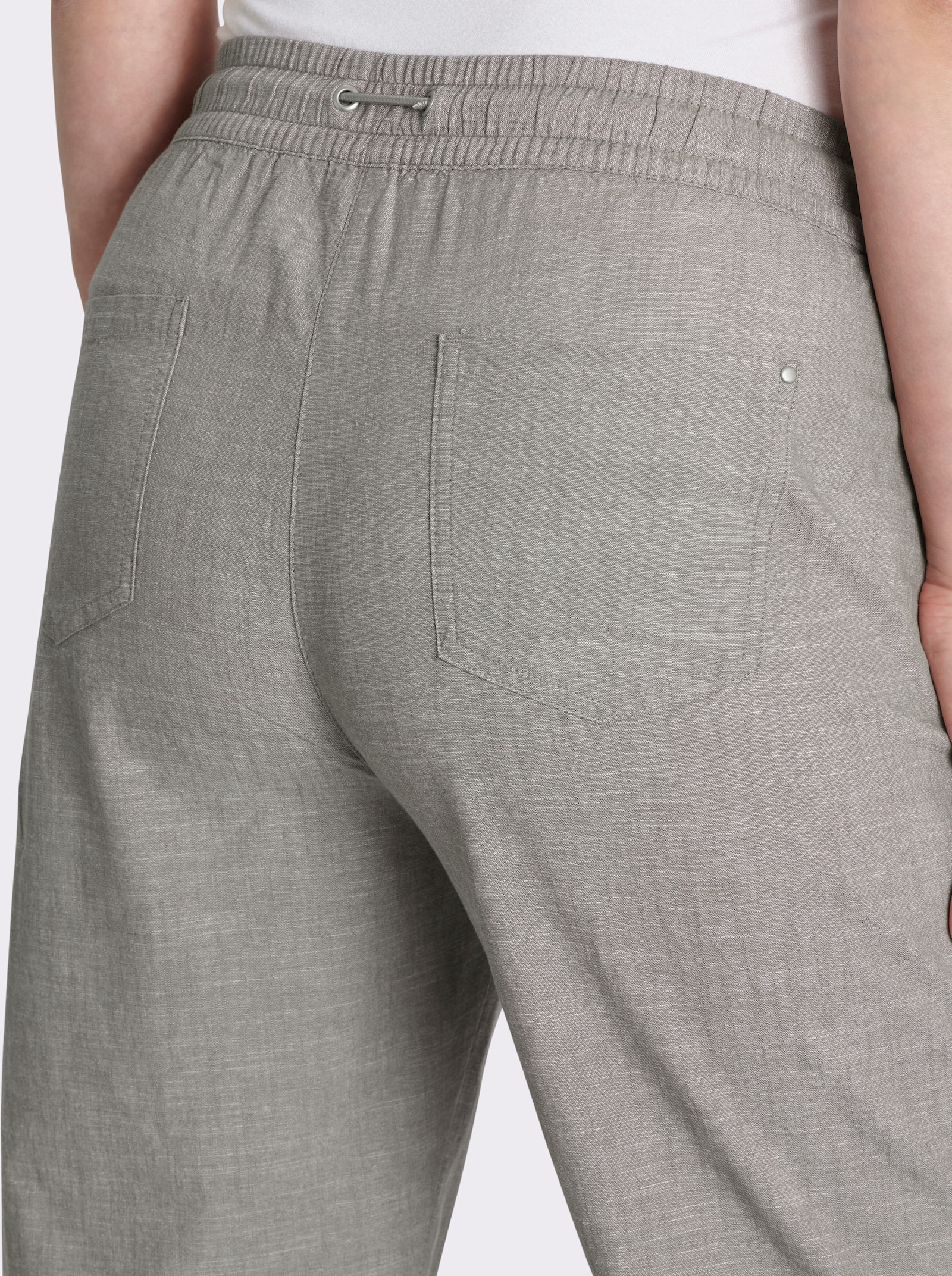 Bootcuthose mit Dehnbund und Kordelzug - taupe