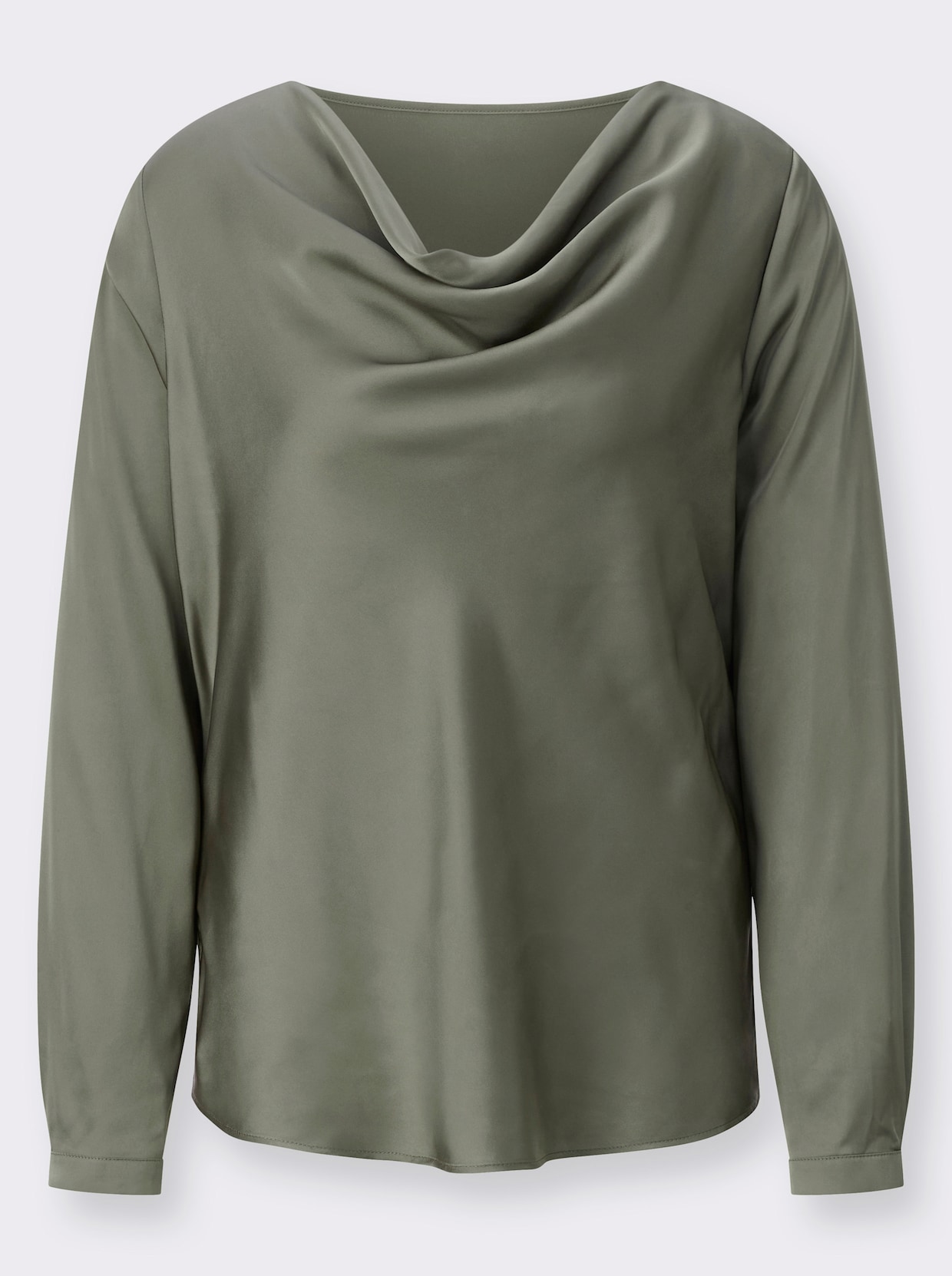 Satijnen blouse - kaki