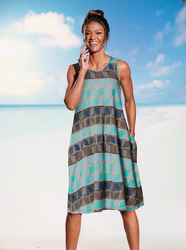 feel good Sommerkleid - aquamarin-gemustert