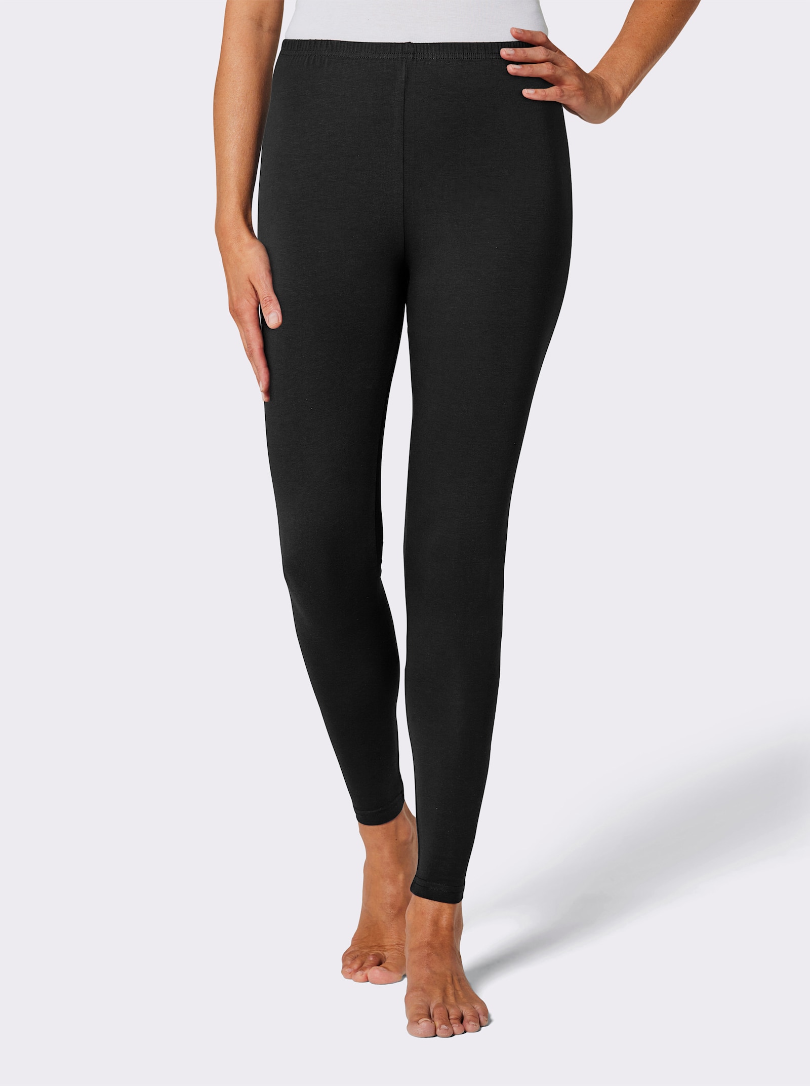Leggings mit Dehnbund - schwarz