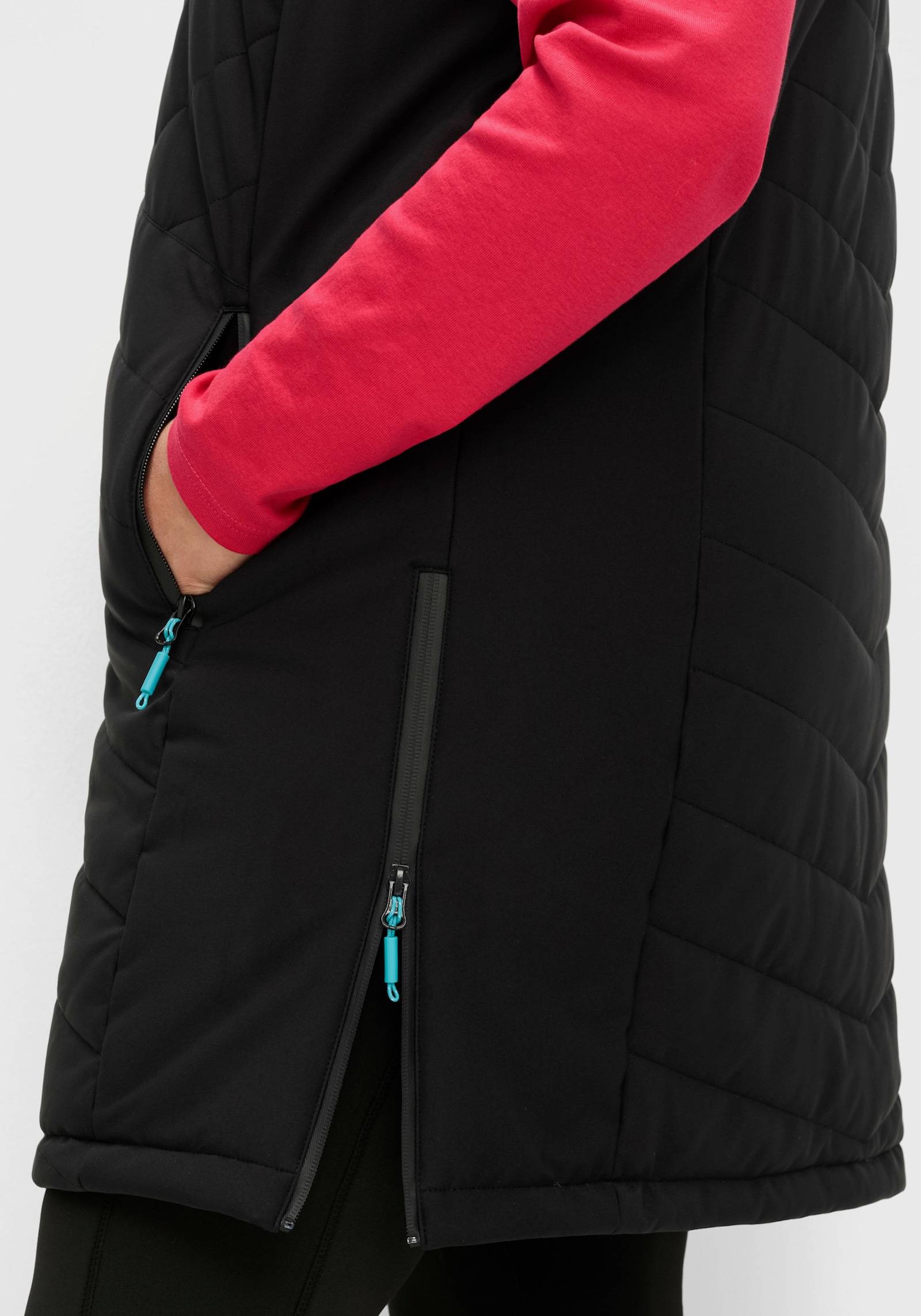 sheego Funktionsweste mit wasser- und winddichter Ausrüstung - schwarz